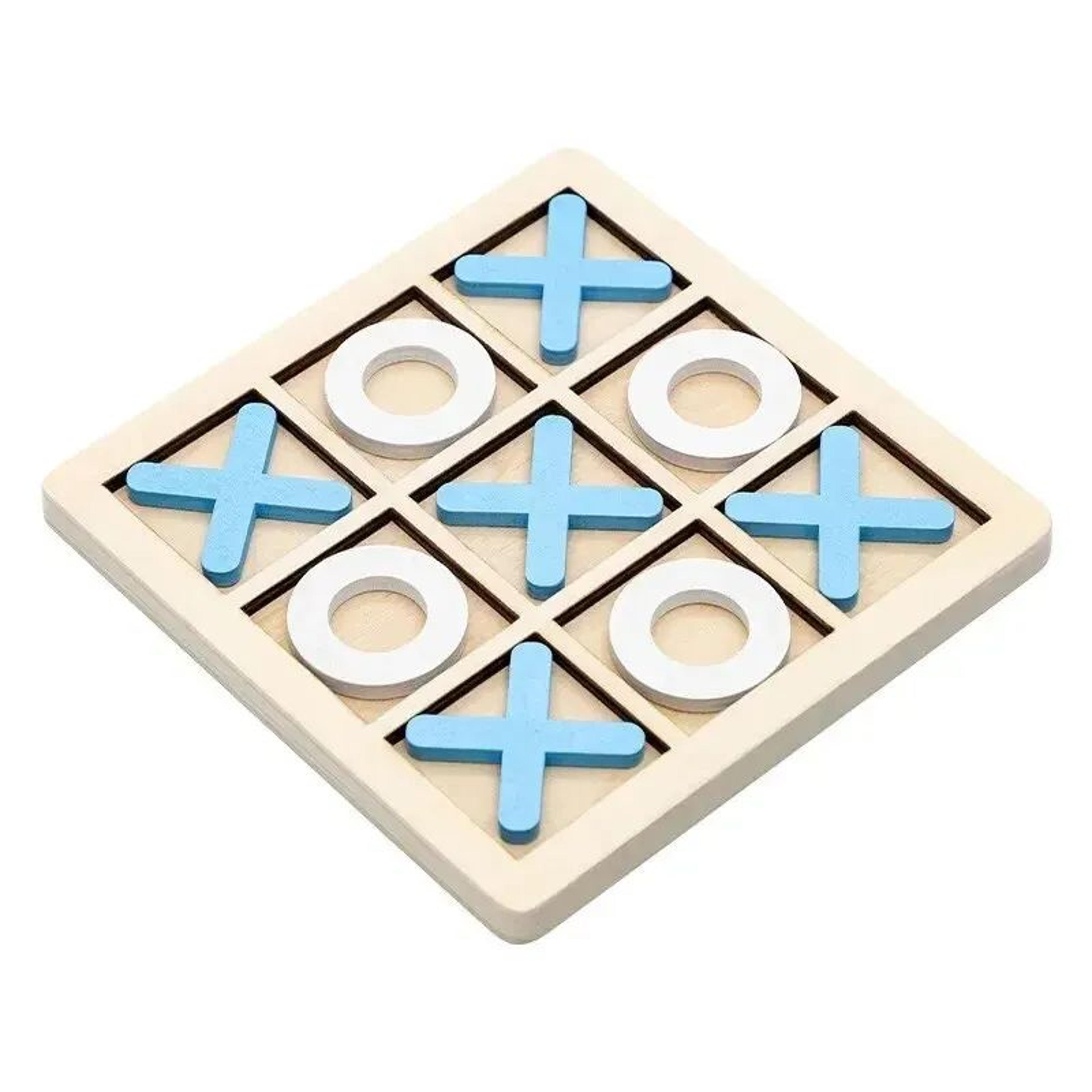 Montessori Wooden XO Puzzle Chess Game  Educational Brain Training Toy For Kids 1