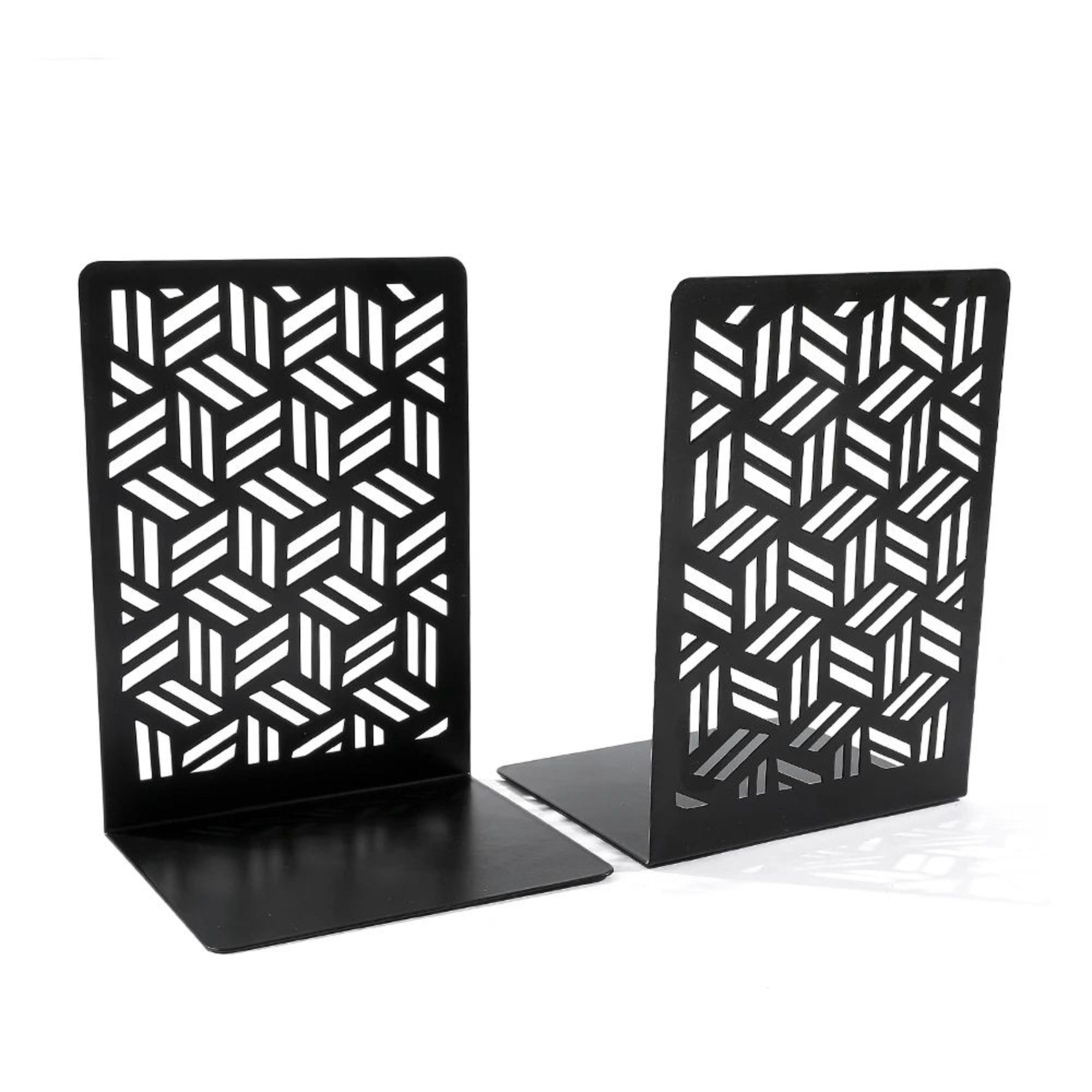 Crafted Door Design Metal Bookends  Heavy Duty NonSlip Decorative Book Holders 4