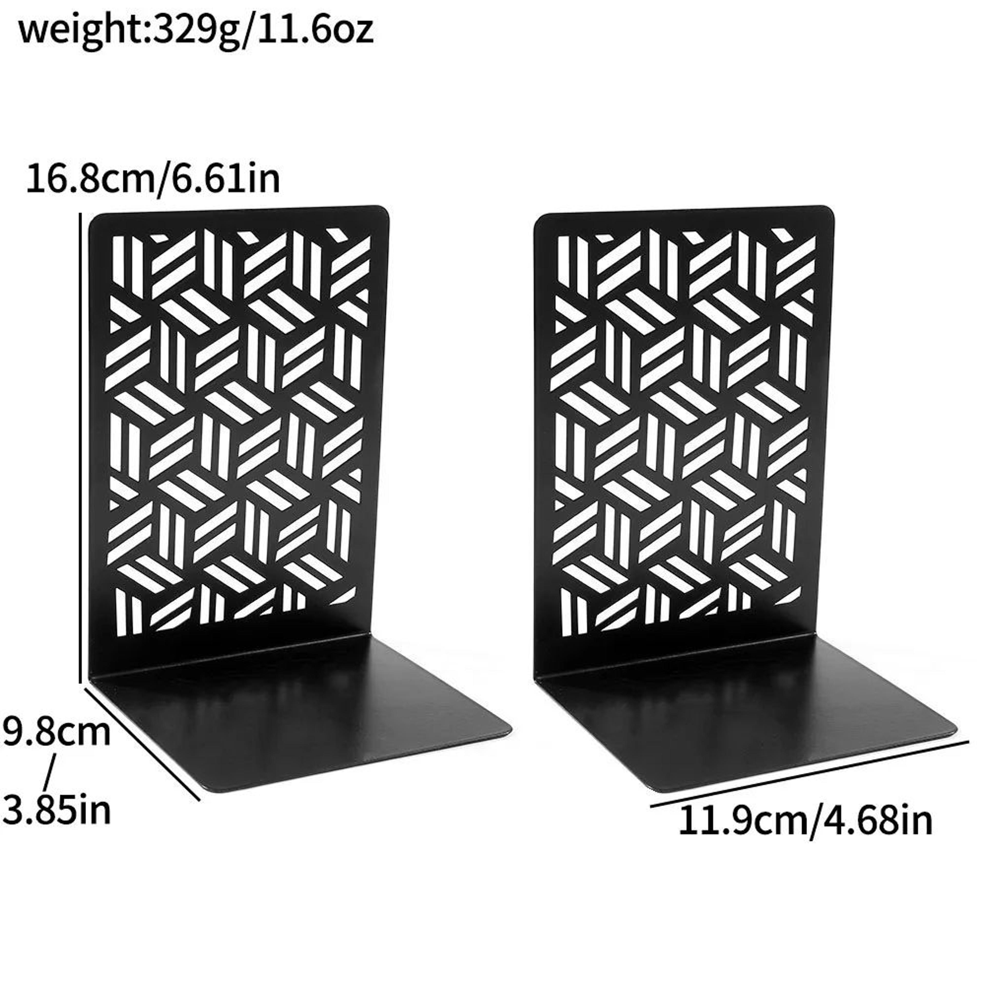 Crafted Door Design Metal Bookends  Heavy Duty NonSlip Decorative Book Holders 6