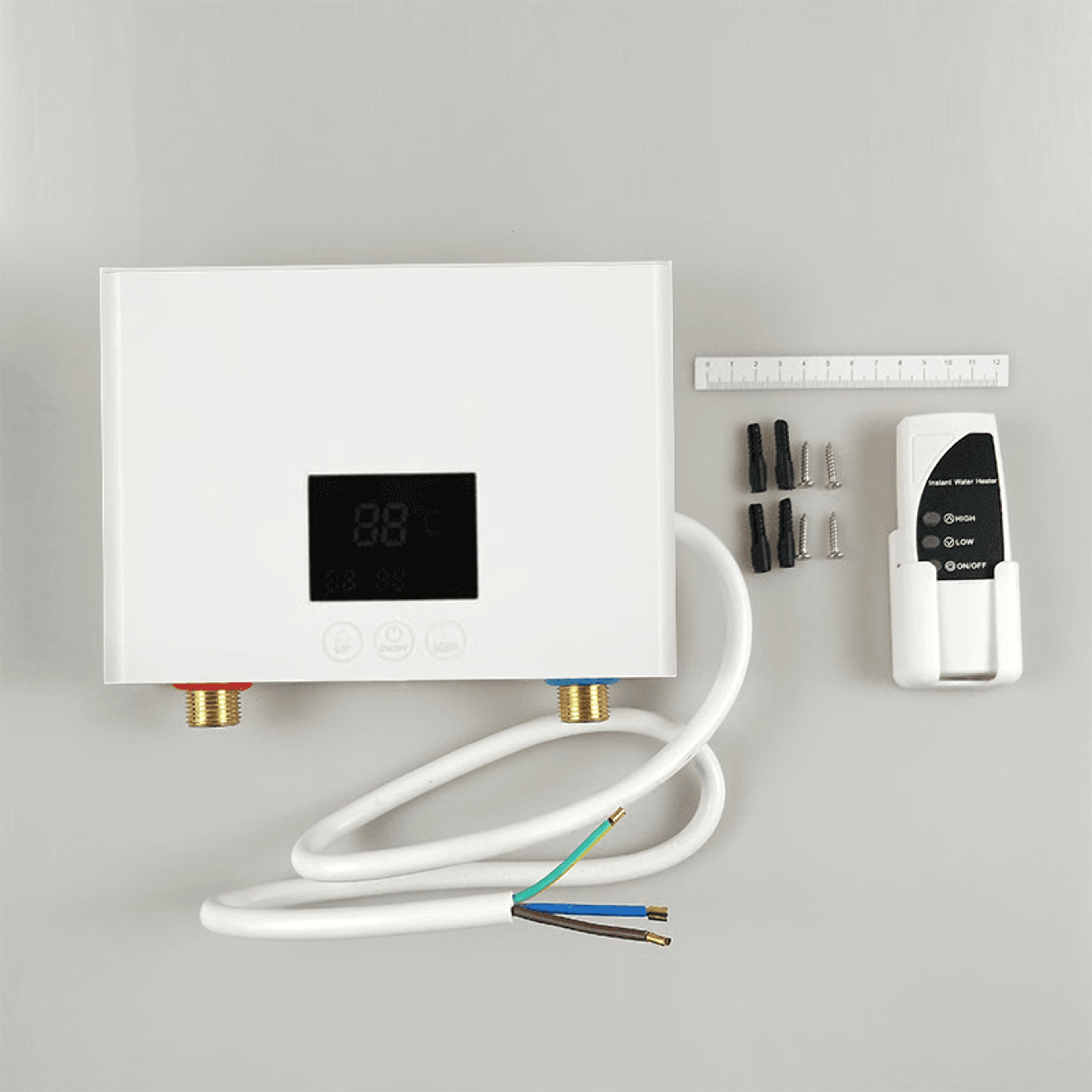 instant water heater for shower and sink on-demand hot water wall-mounted