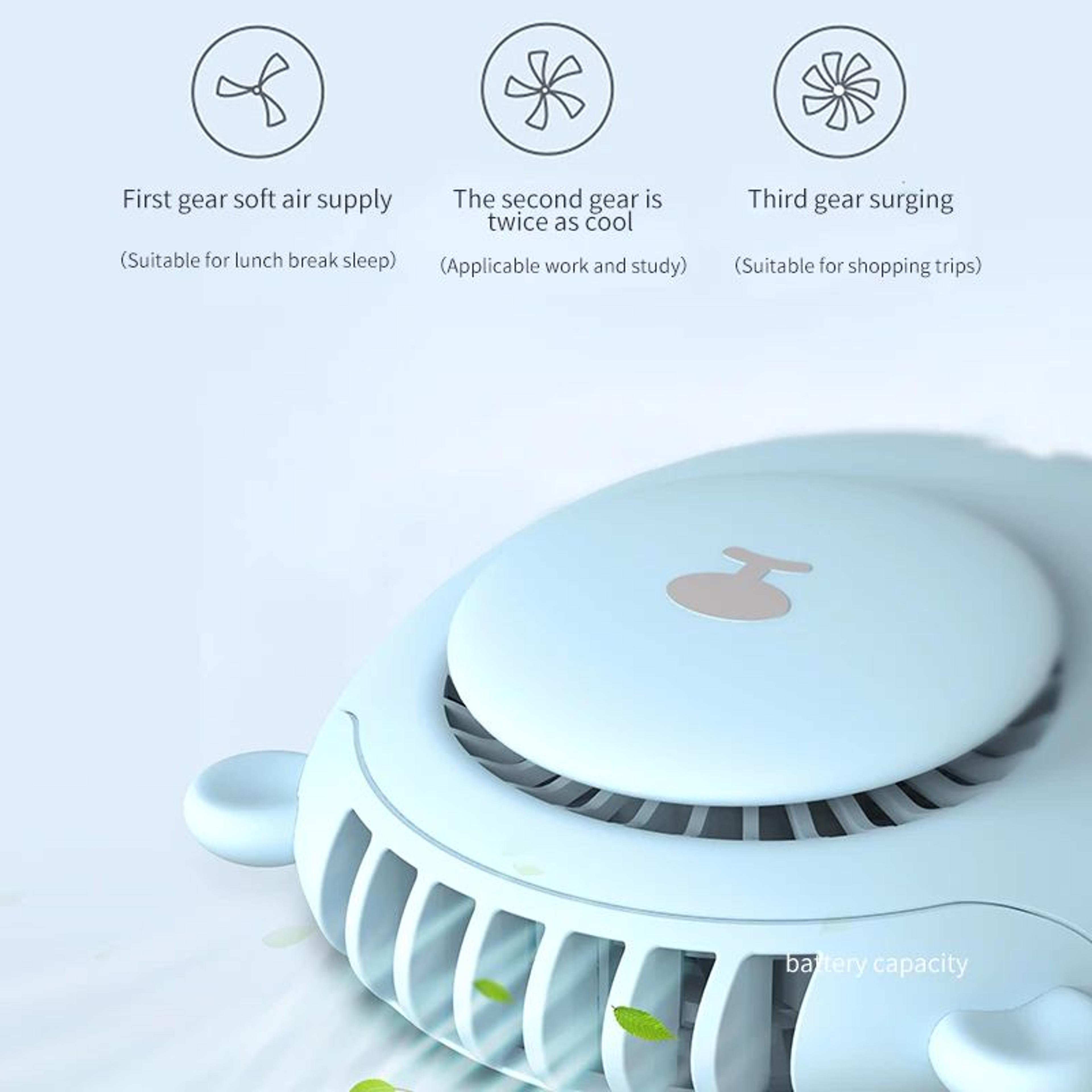 Rechargeable Portable Neck Fan  3 Speed Handheld Personal Cooling Fan For Travel  Outdoor Use 4