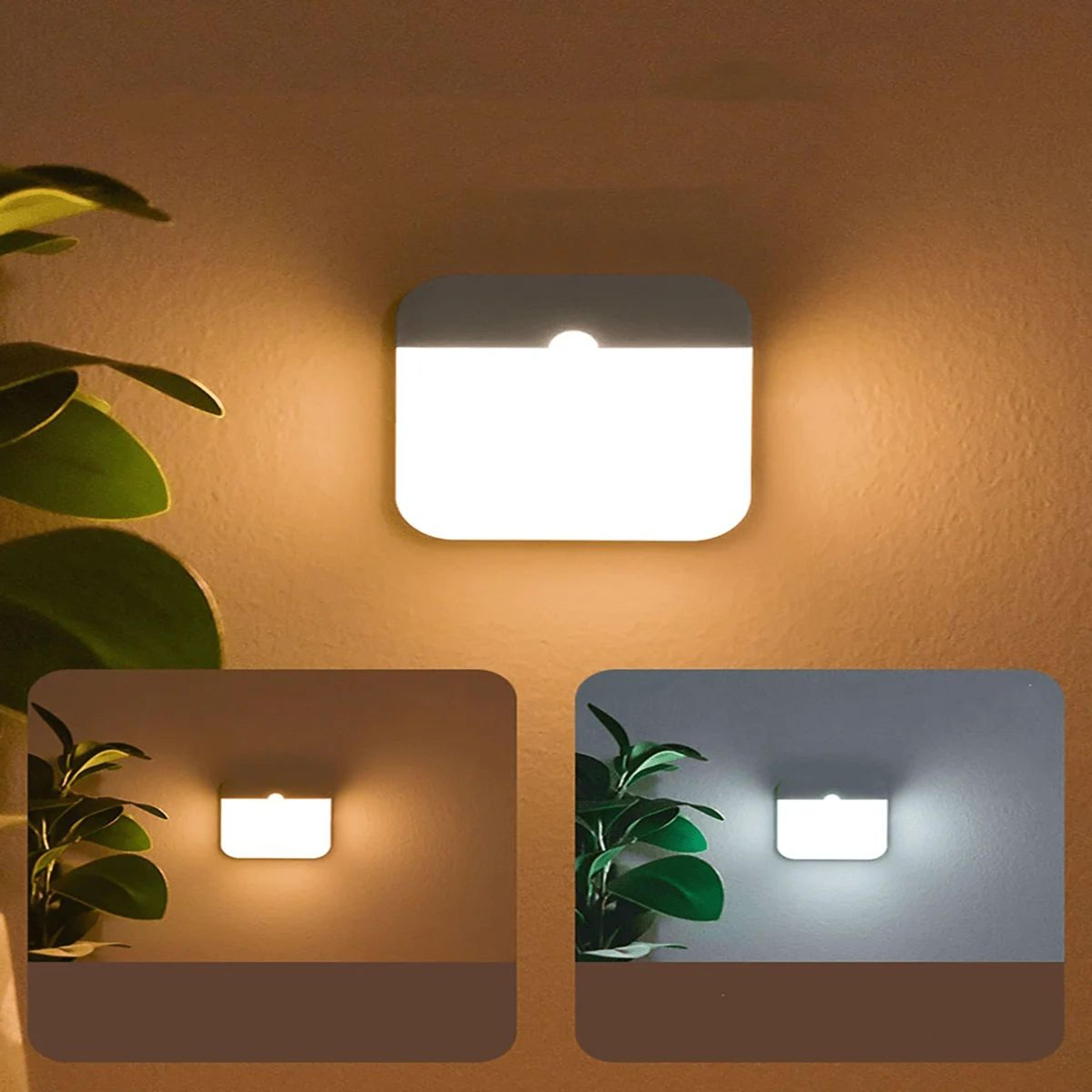 magnetic motion sensor led night light – rechargeable stick-on closet & bedside lamp