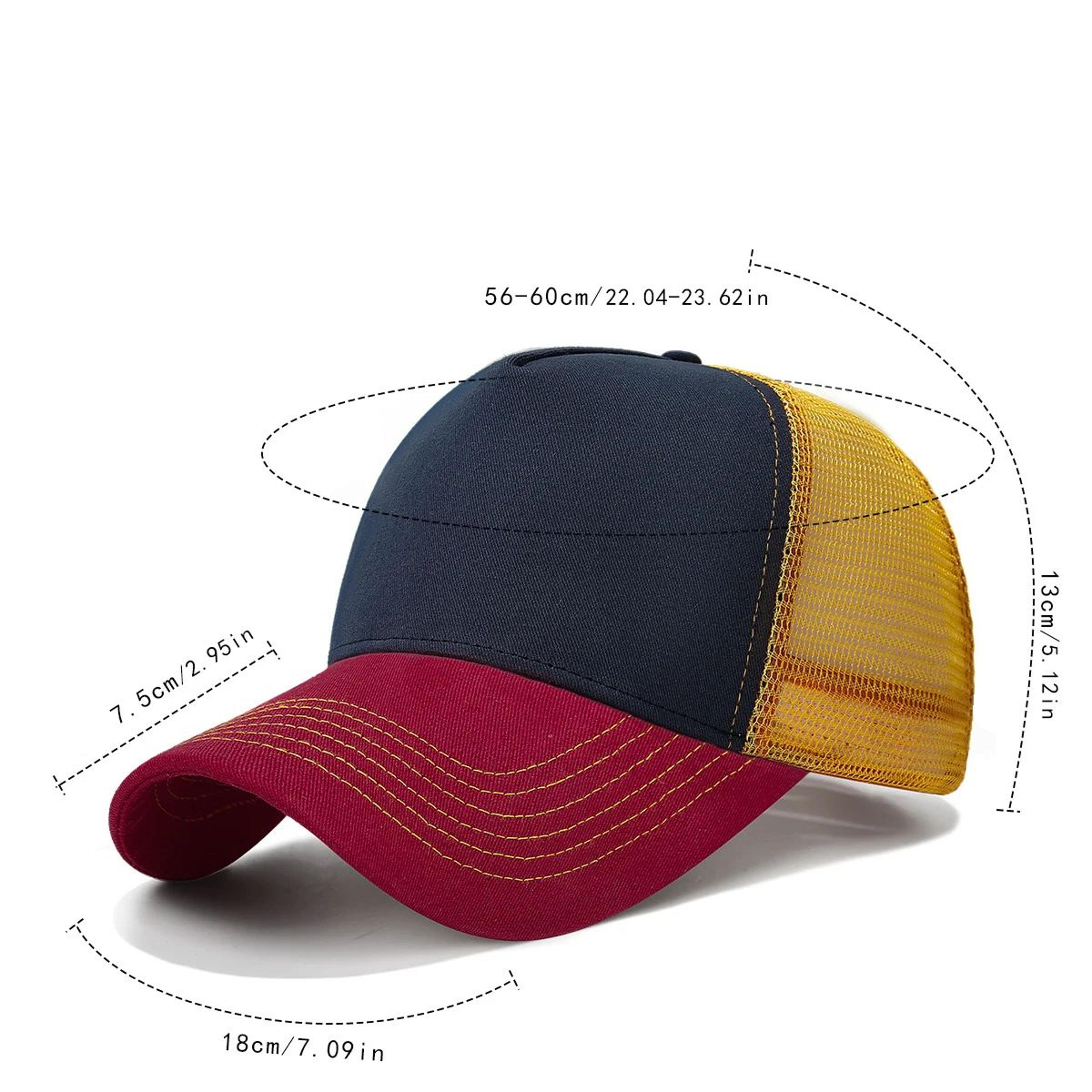 ColorBlock Mesh Trucker Baseball Cap  Breathable FivePanel Adjustable Snapback Hat 1