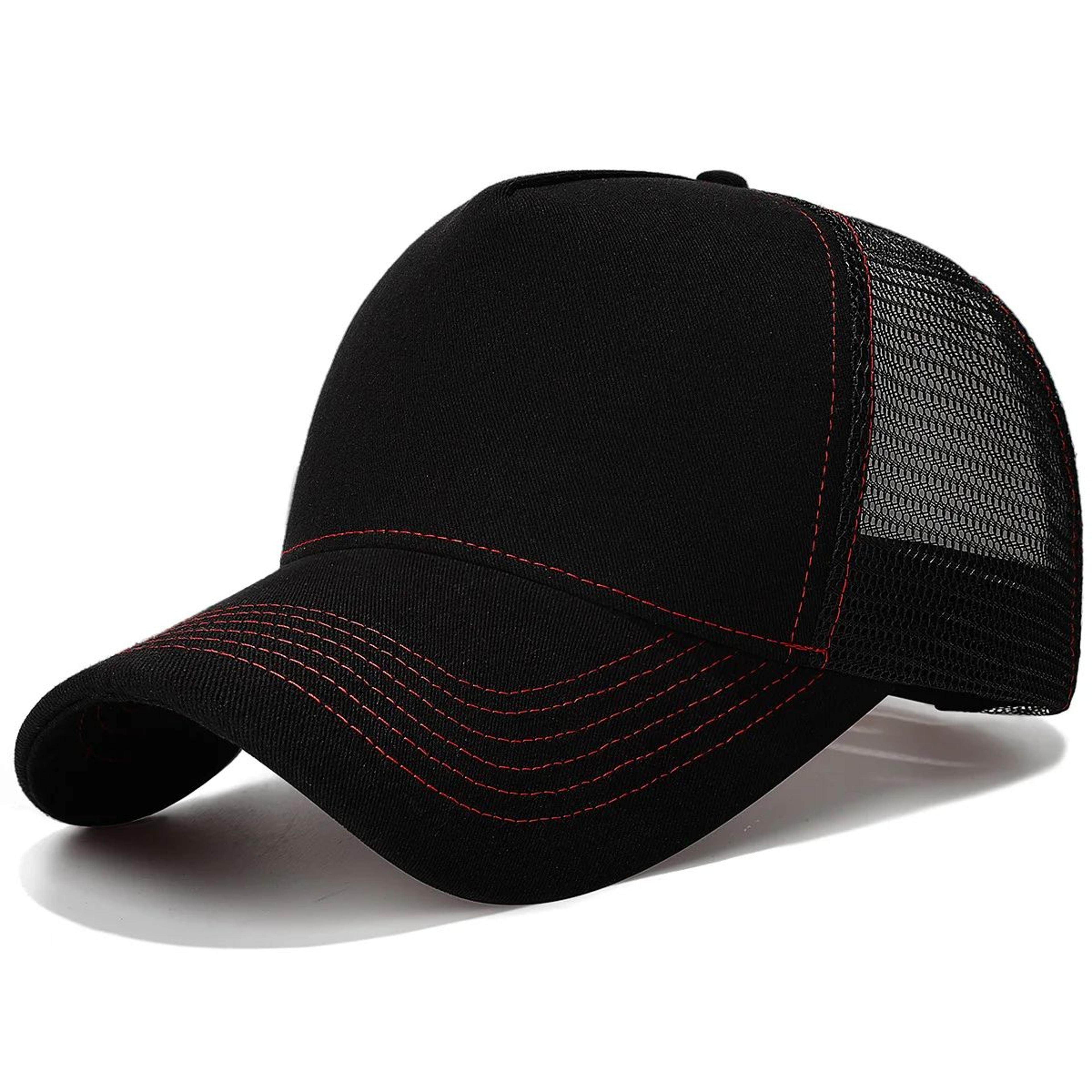 ColorBlock Mesh Trucker Baseball Cap  Breathable FivePanel Adjustable Snapback Hat 5