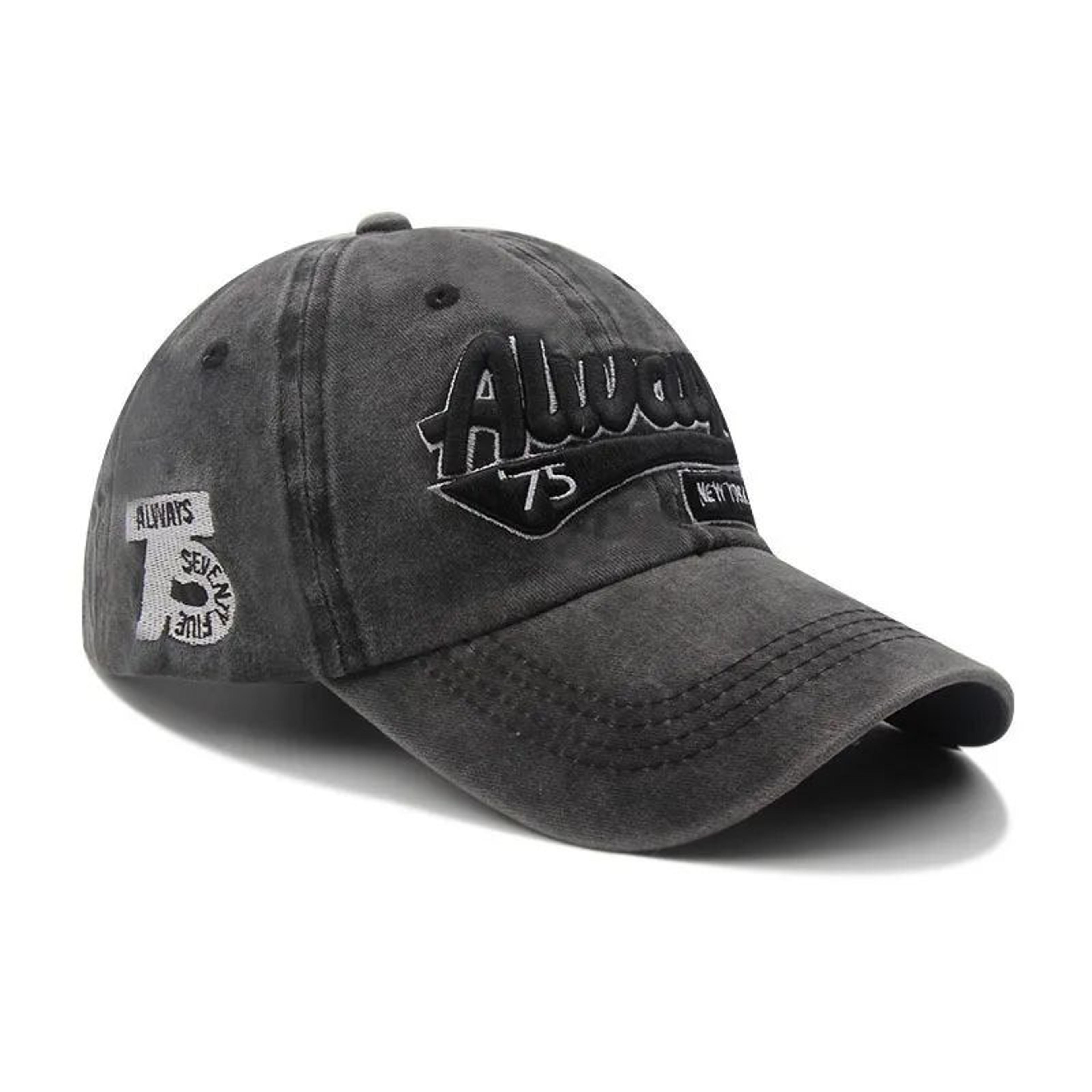 Vintage Letter Embroidered Baseball Cap  Street Style Curved Brim Hip Hop Hat 1