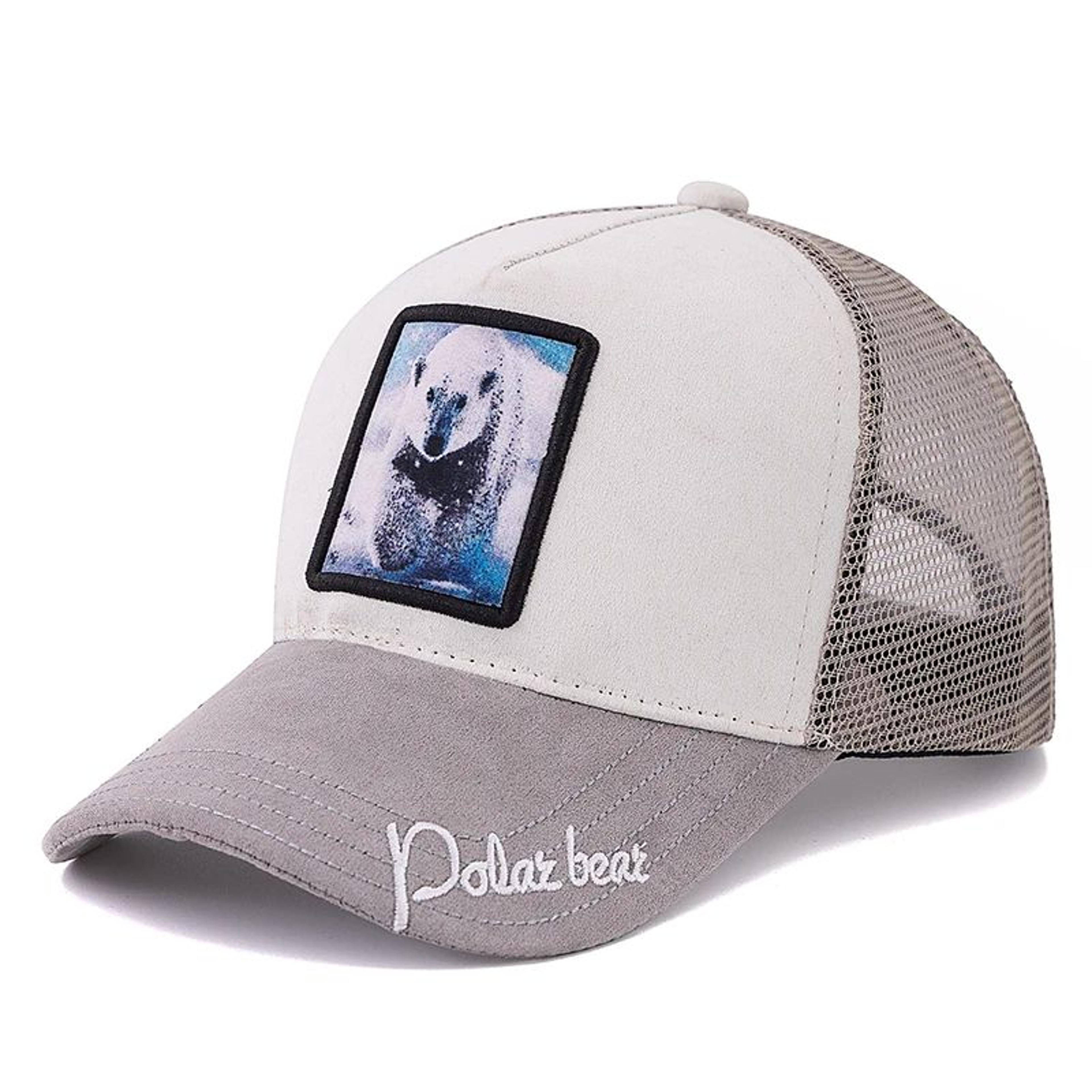 Grizzlies Patch Suede Trucker Hat  Adjustable Animal Baseball Cap For Men  Women 10
