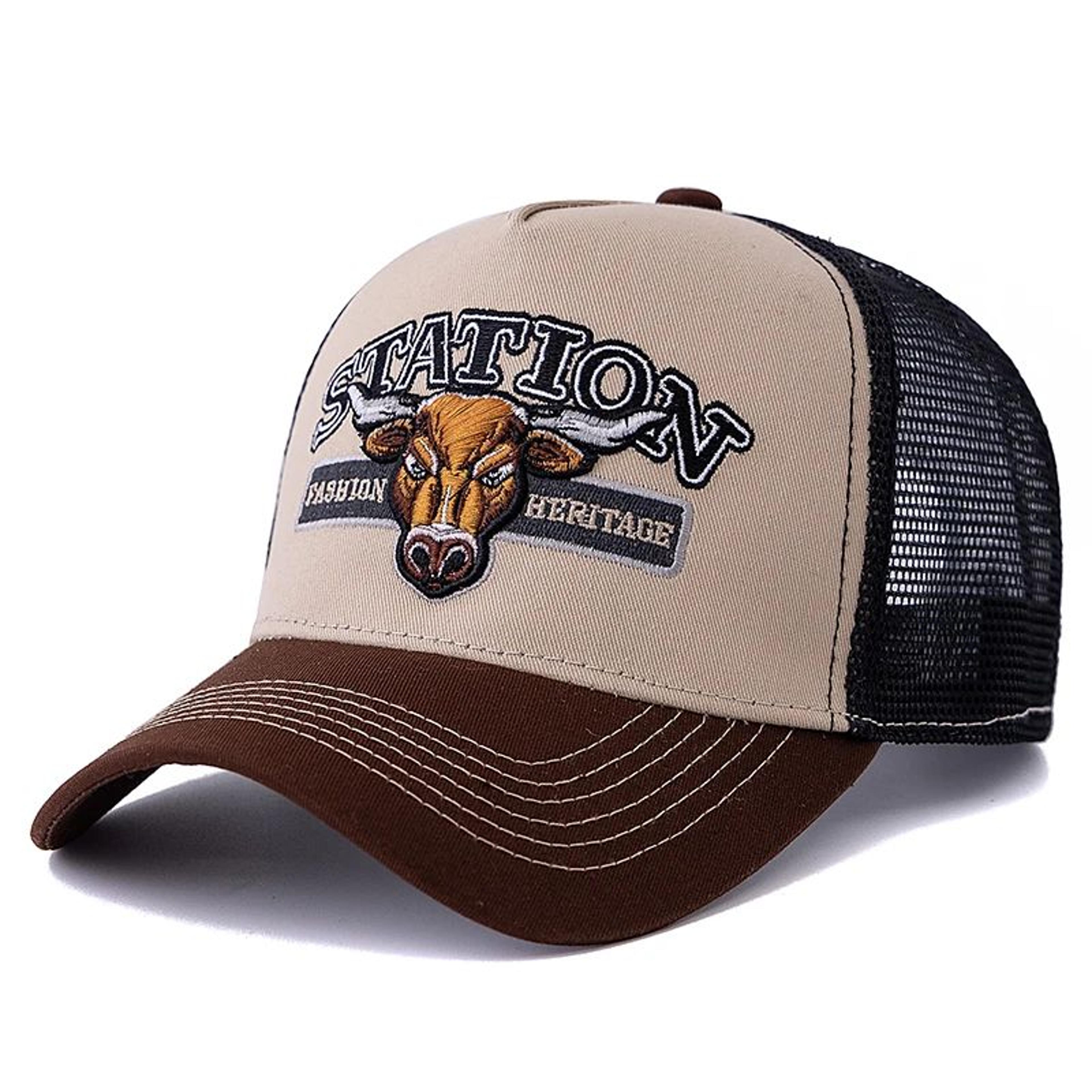 Bulls Head Mesh Trucker Hat  Adjustable Snapback Summer Baseball Cap 7