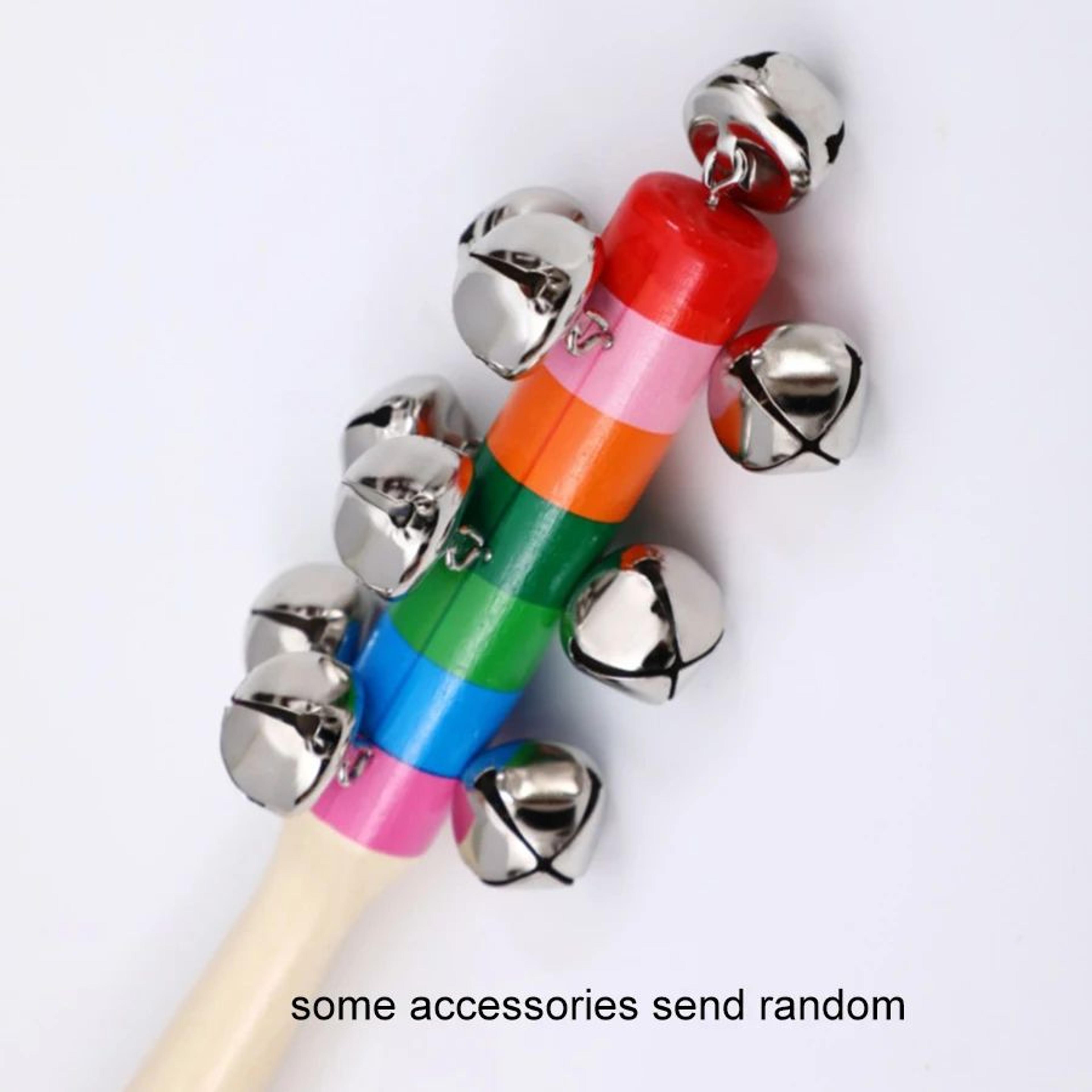 Colorful Rainbow Wooden Hand Bell Stick  Rhythm Musical Toy For Kids Party  KTV Fun 2