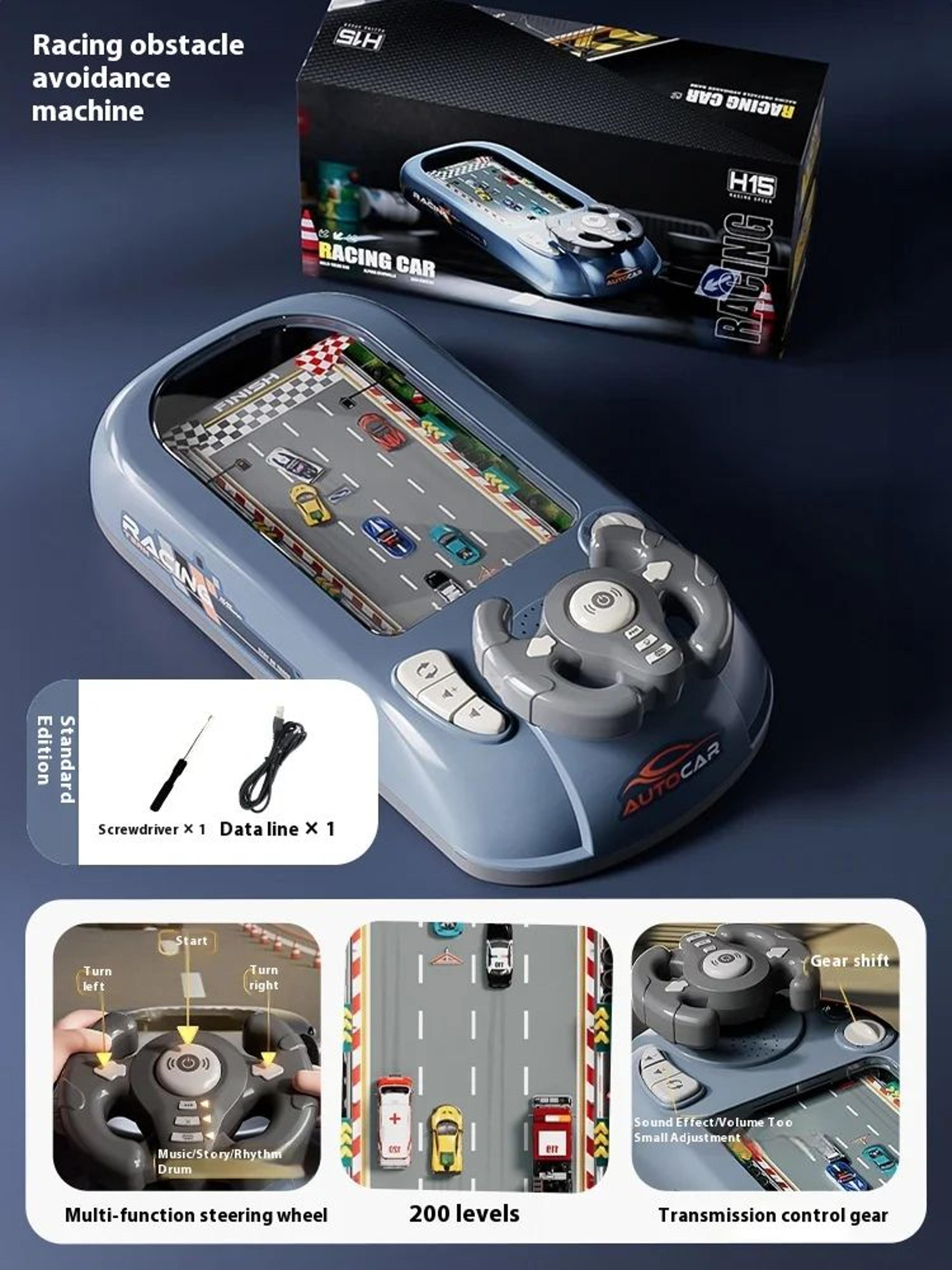 Interactive Kids Steering Wheel Racing Simulator Toy With Sound  Lights Driving Game Console For Ch 6