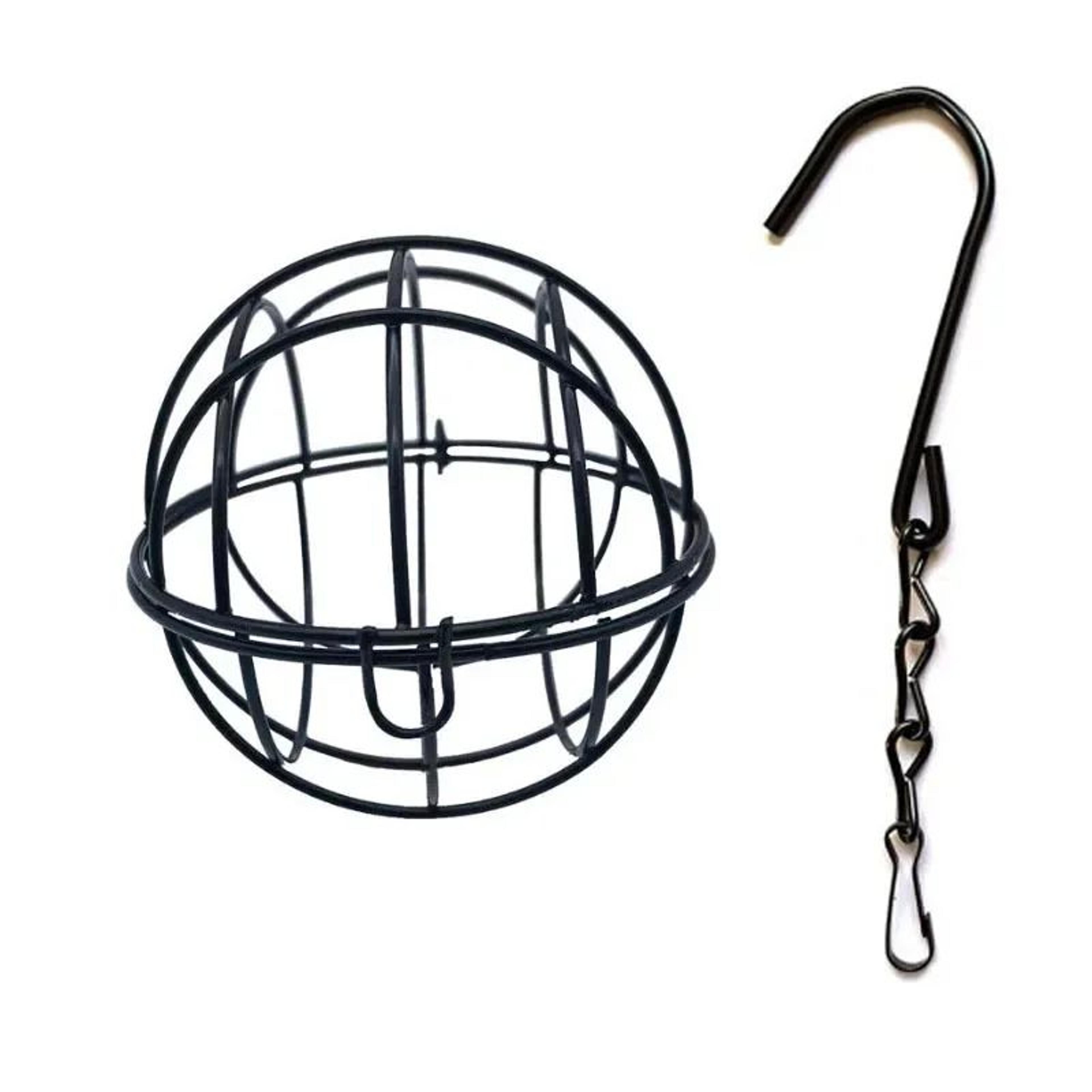 Metal Suet Ball Bird Feeder With Hanging Chain  SquirrelResistant Outdoor Garden Bird Feeder 5