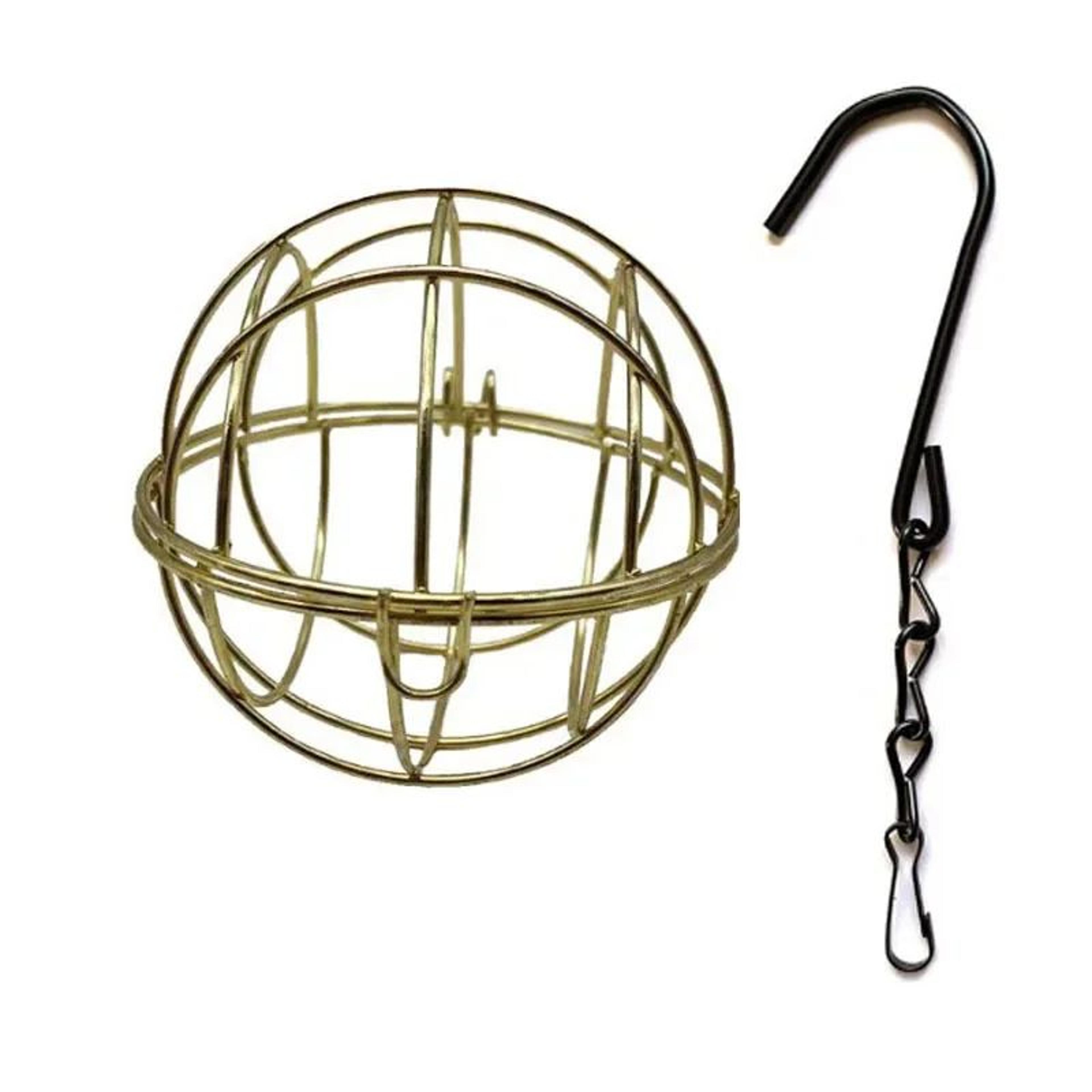 Metal Suet Ball Bird Feeder With Hanging Chain  SquirrelResistant Outdoor Garden Bird Feeder 7