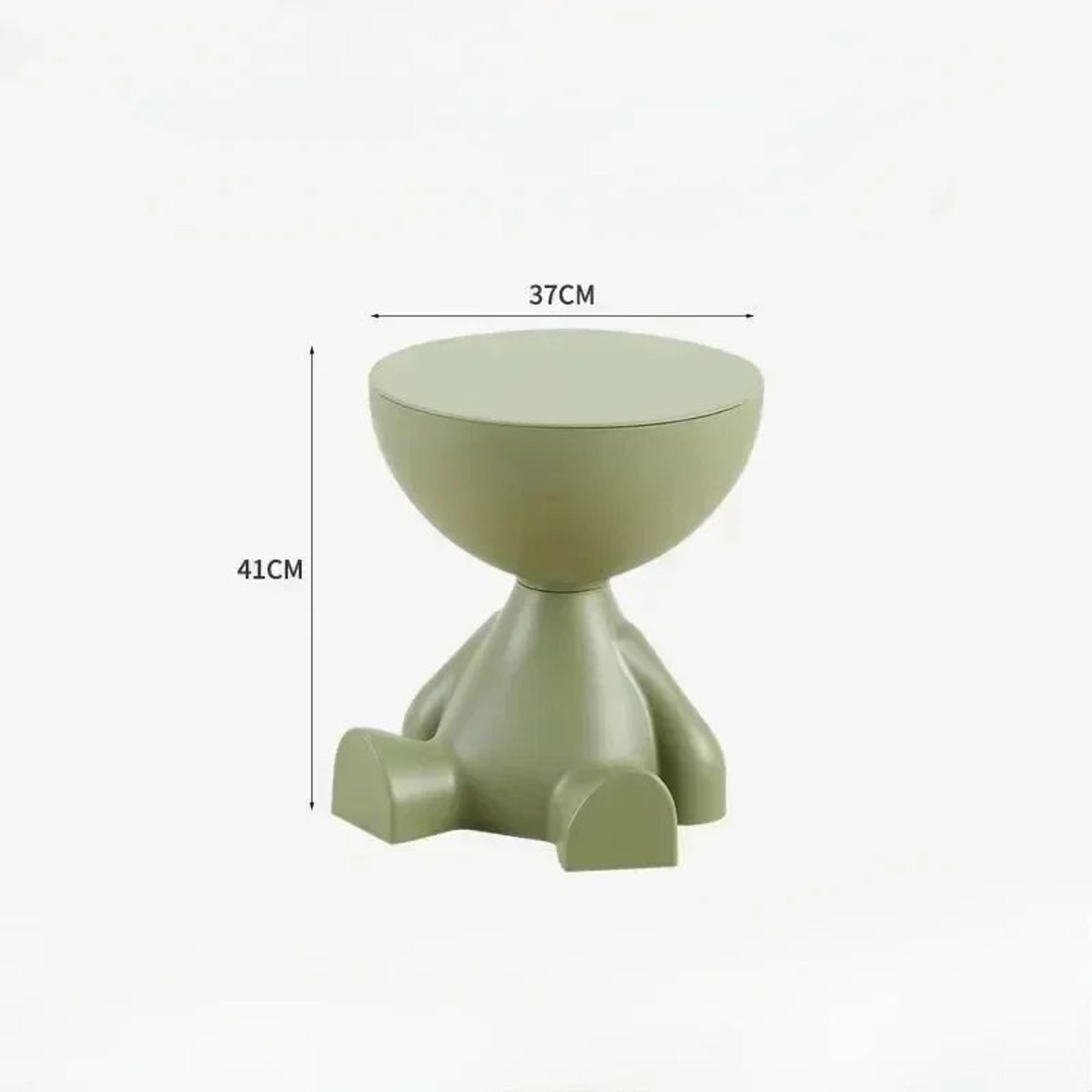 Modern Cream Round Side Table  Minimalist Sofa  Bedside Accent Coffee Table 6