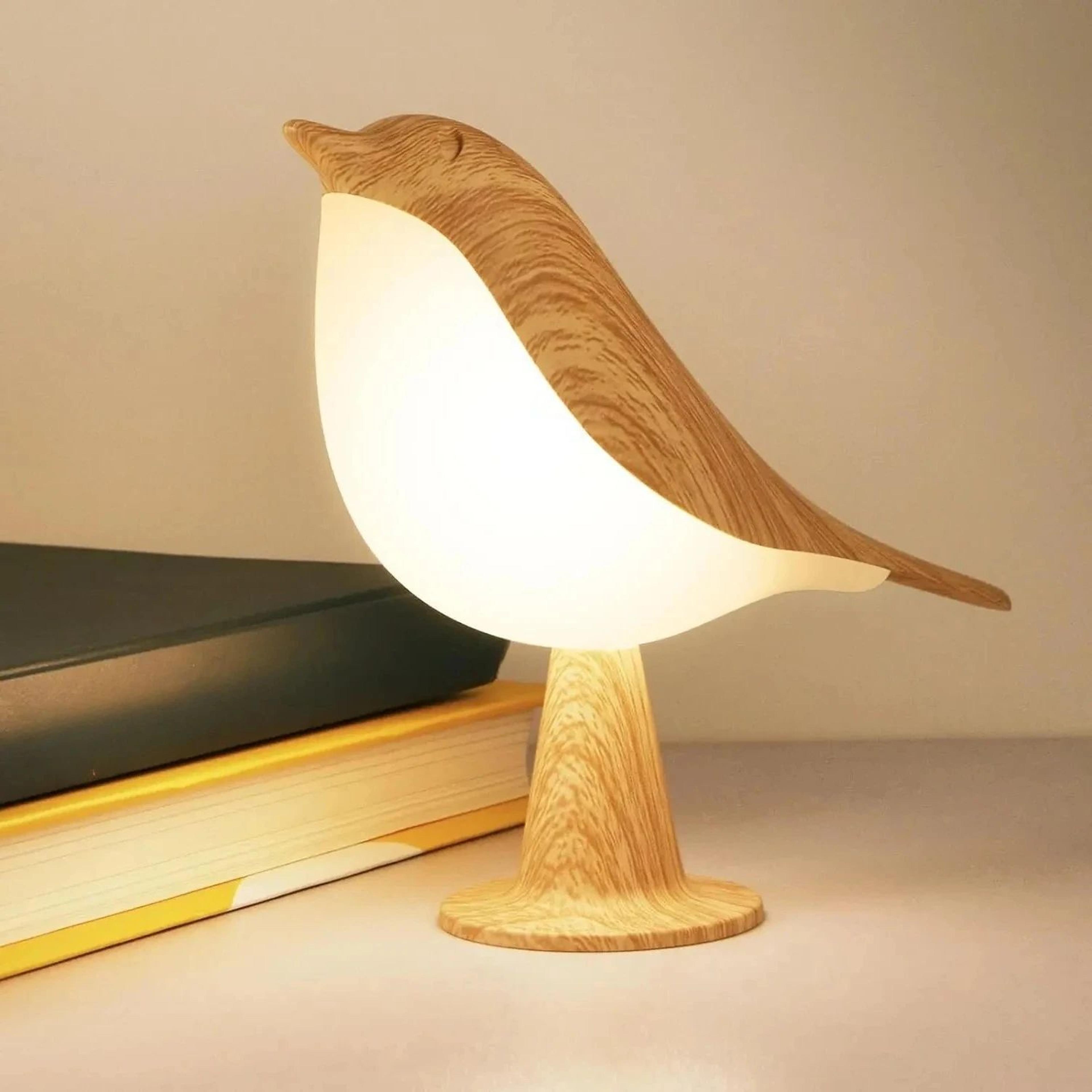Touch Sensor Bird Night Light  Cordless Kids Bedside Lamp With 3 Color Temperature Modes 4