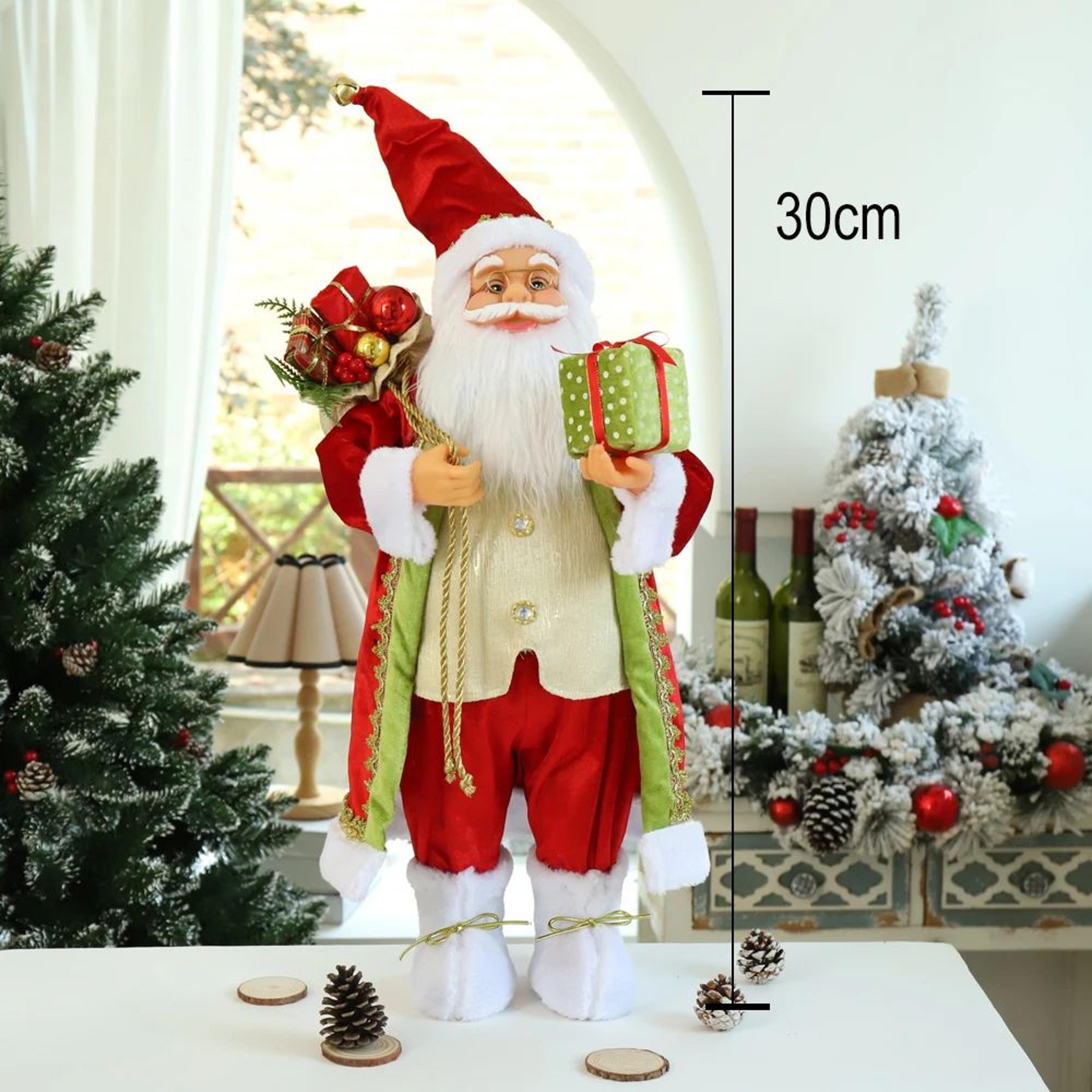 Standing Santa Claus Christmas Figurine  Festive Holiday Window  Table Decoration 1