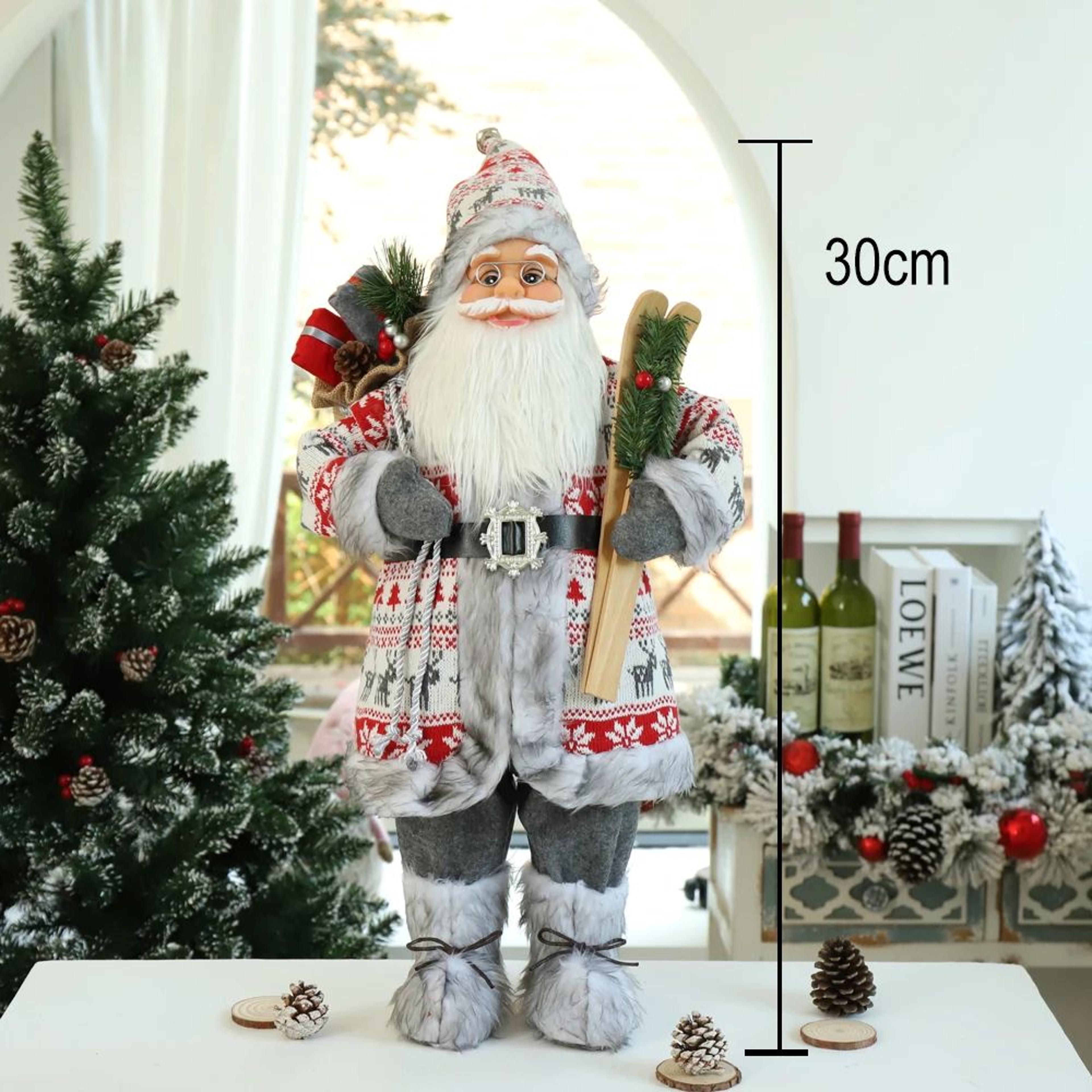 Standing Santa Claus Christmas Figurine  Festive Holiday Window  Table Decoration 2