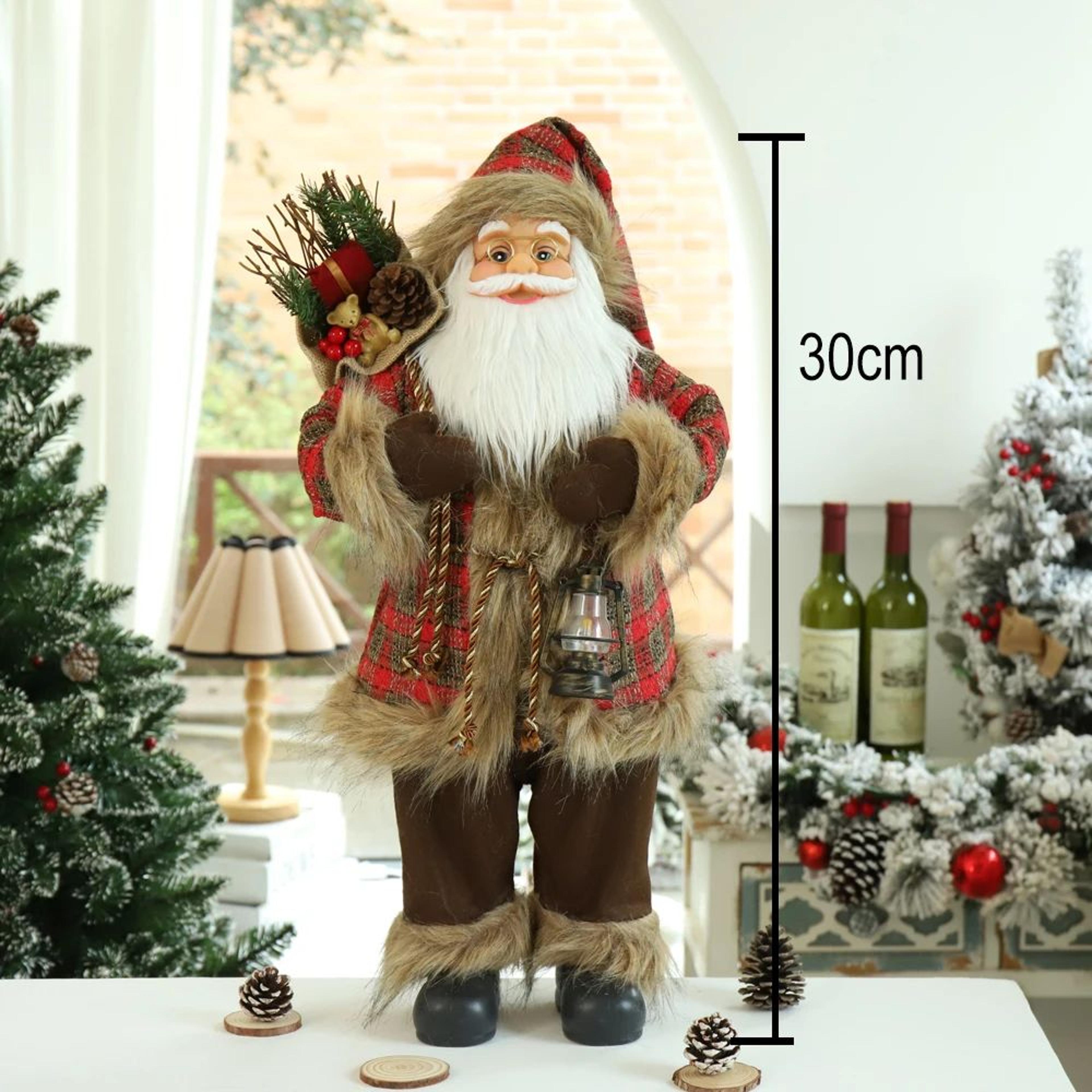 Standing Santa Claus Christmas Figurine  Festive Holiday Window  Table Decoration 4