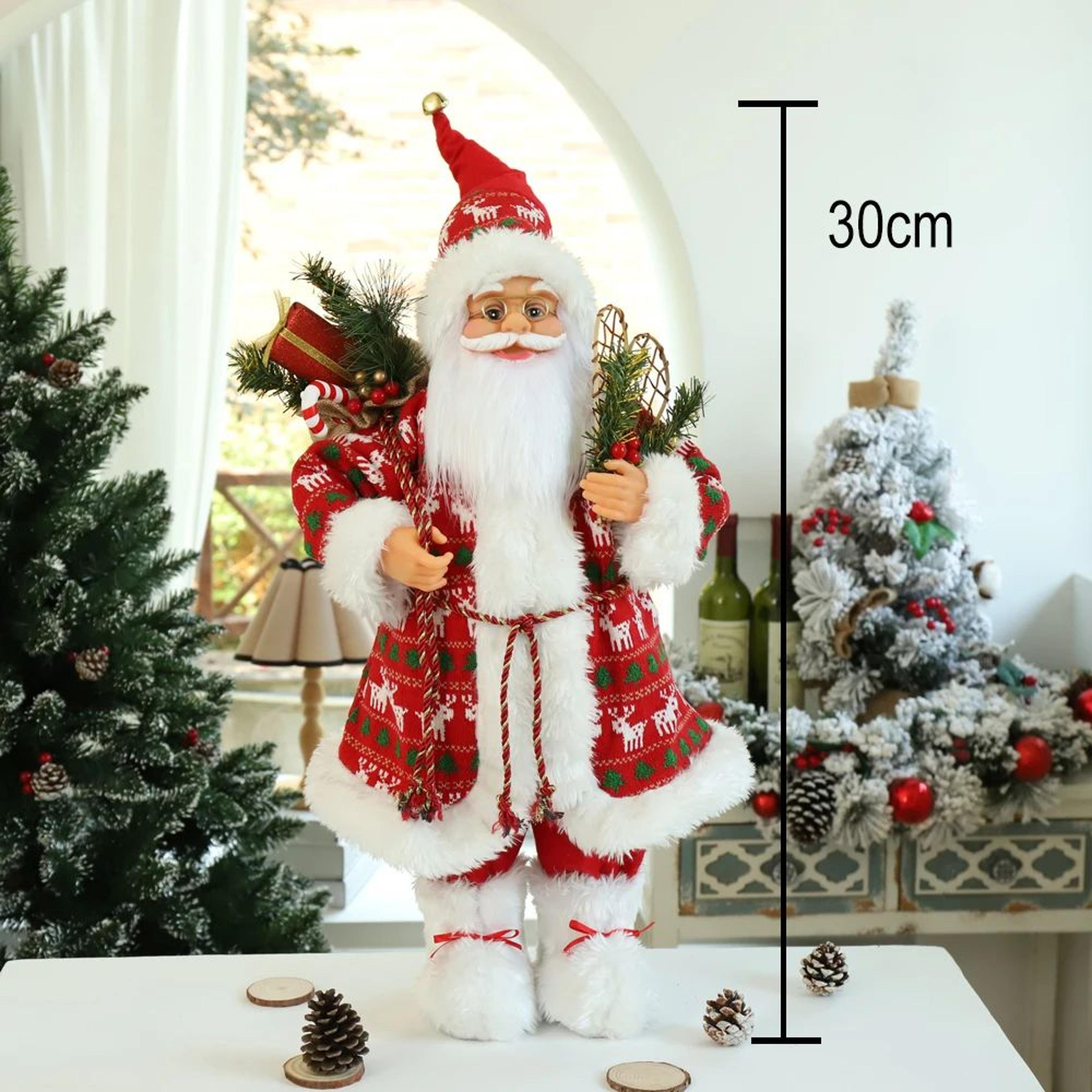 Standing Santa Claus Christmas Figurine  Festive Holiday Window  Table Decoration 6