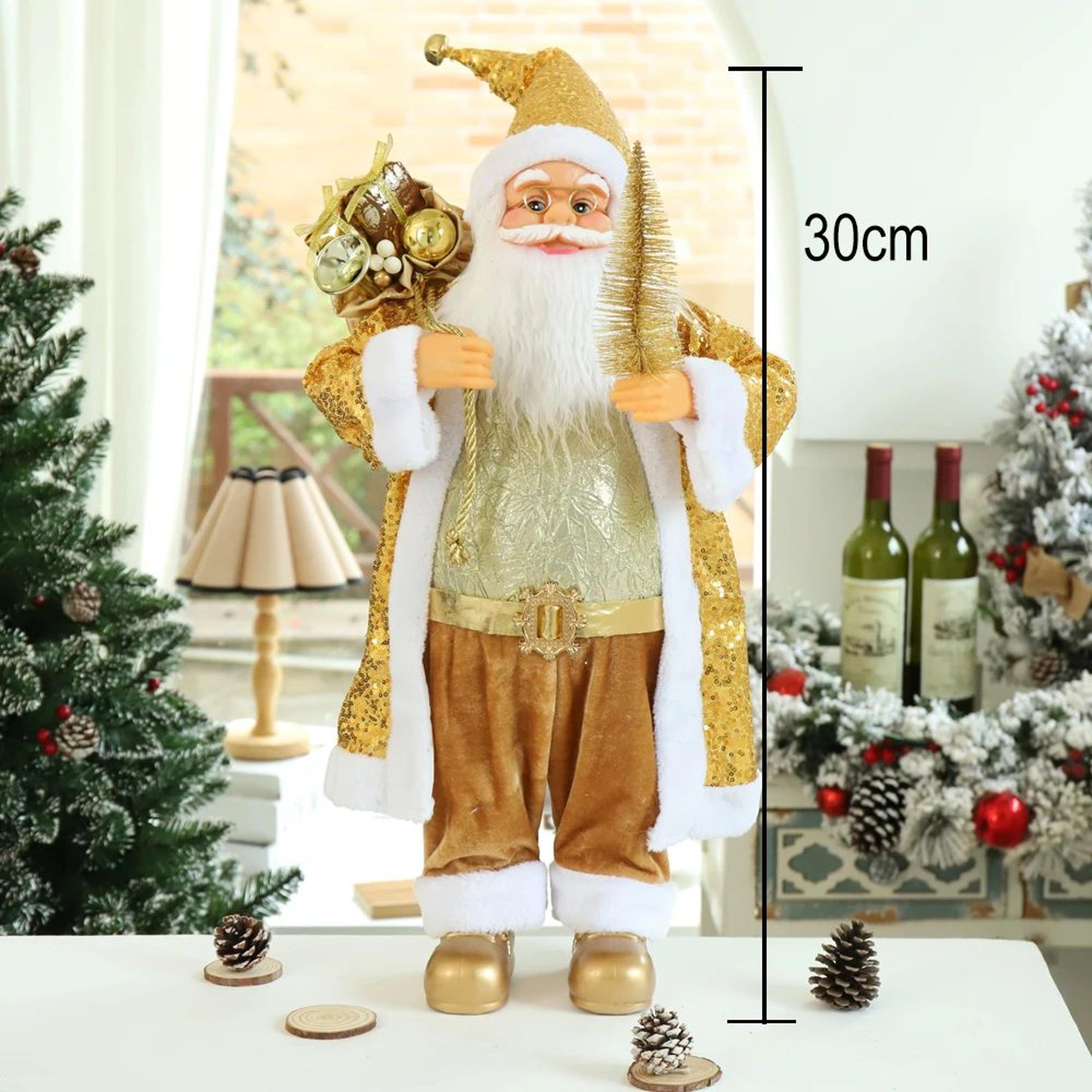 Standing Santa Claus Christmas Figurine  Festive Holiday Window  Table Decoration 8