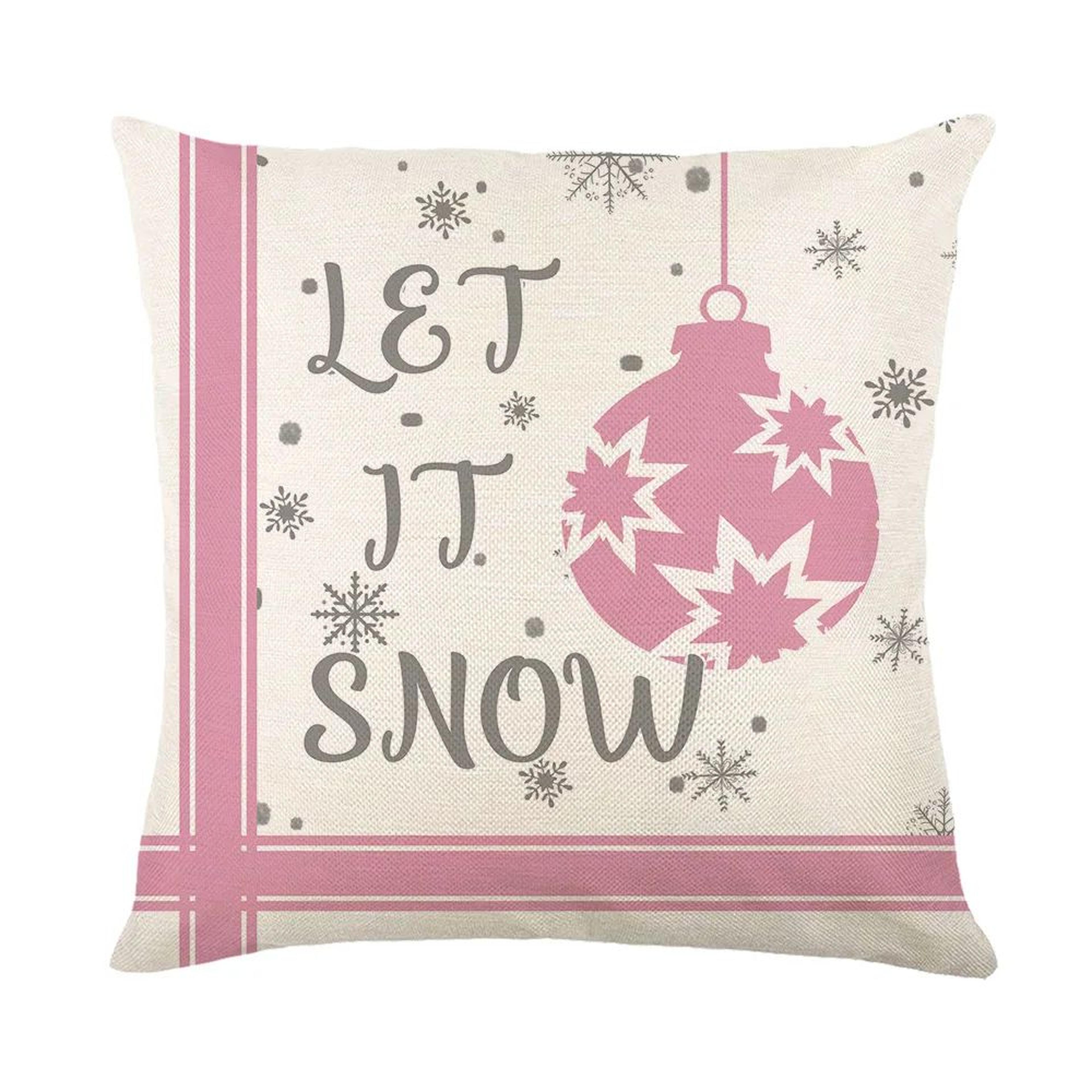 Christmas Snowman Throw Pillow Cover  Festive Linen Cushion Case For Sofa  Holiday Decor 3
