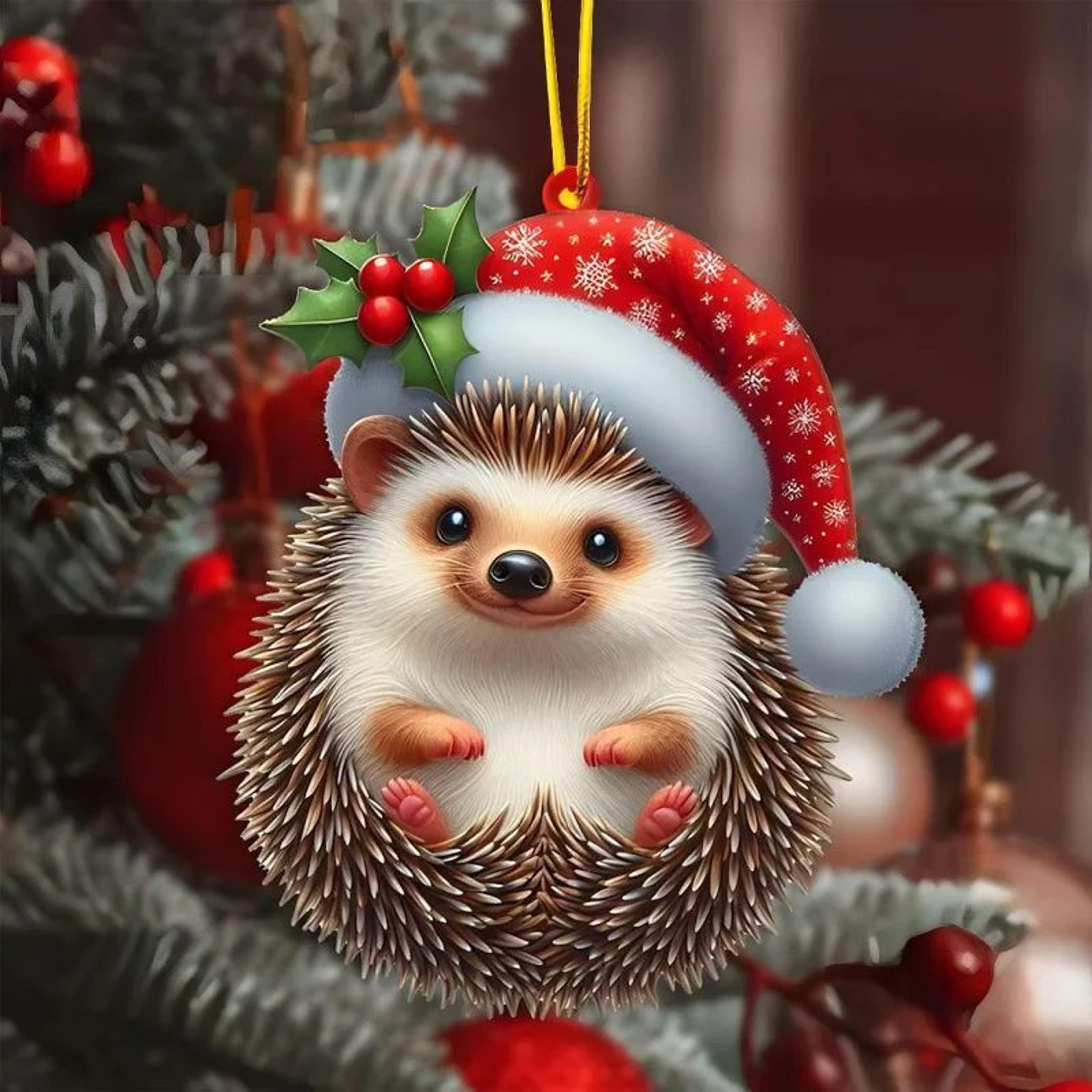 cartoon acrylic christmas tree hanging ornament – 2d flat xmas tree pendant for holiday tree & home decor