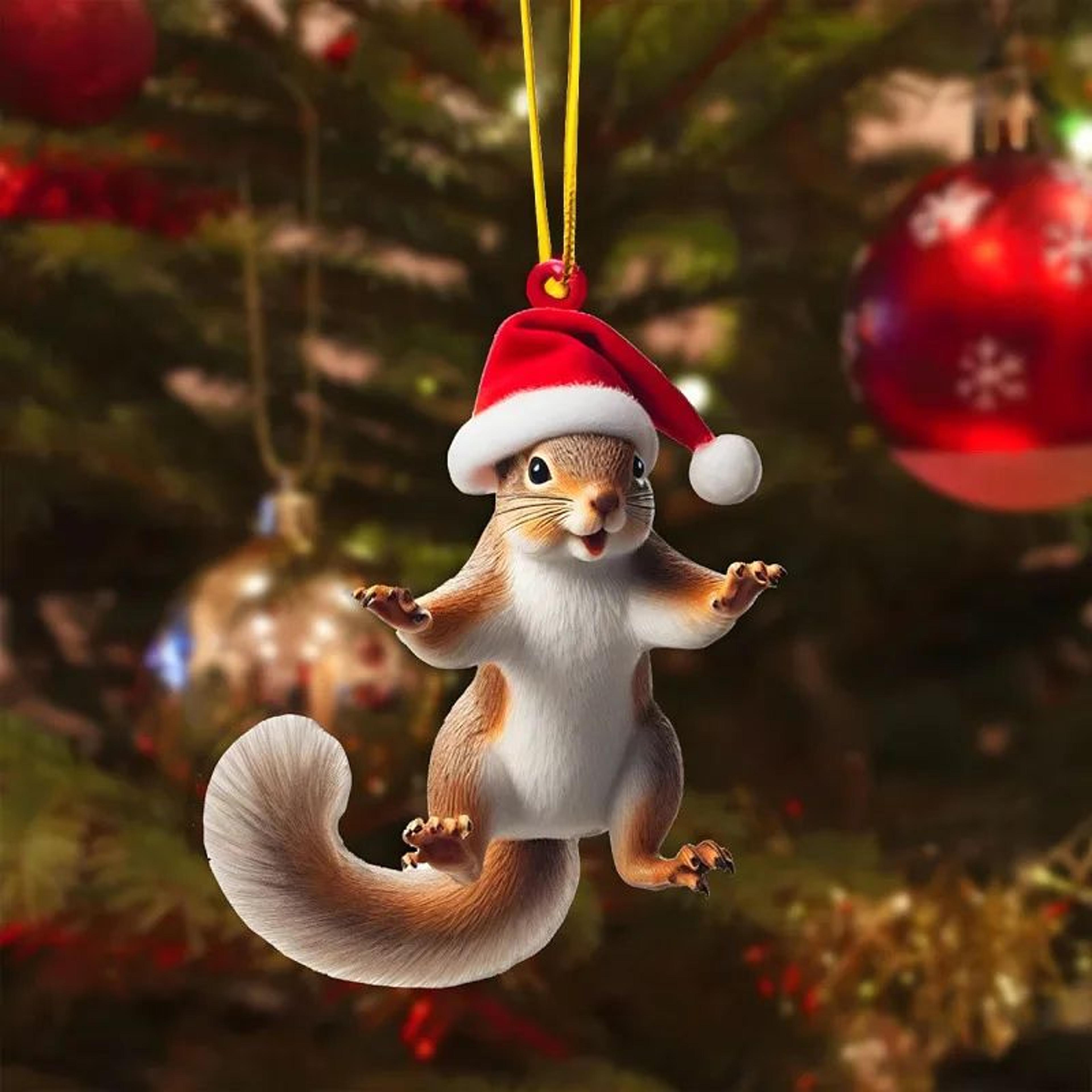 Cartoon Acrylic Christmas Tree Hanging Ornament  2D Flat Xmas Tree Pendant For Holiday Tree  Home D 1