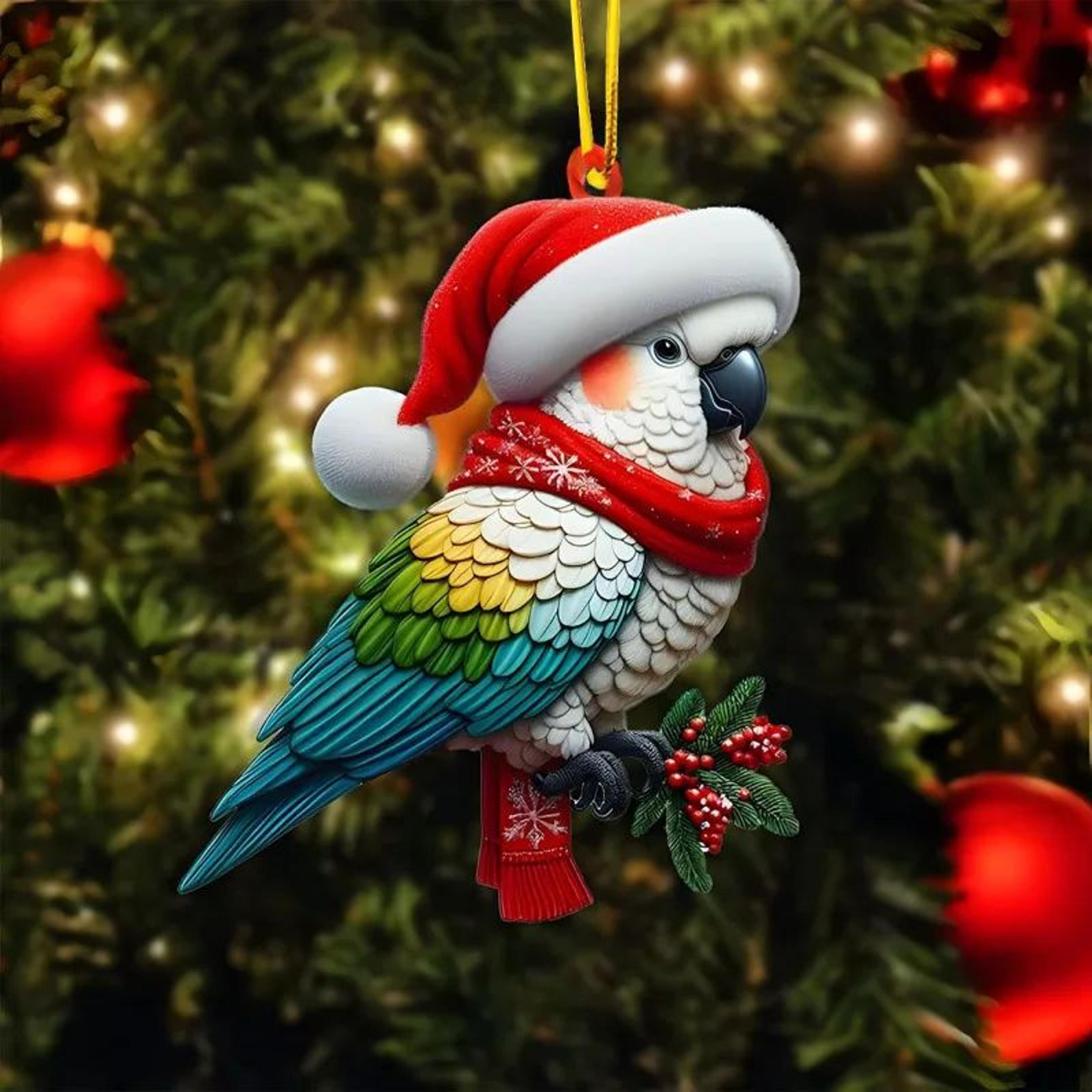 Cartoon Acrylic Christmas Tree Hanging Ornament  2D Flat Xmas Tree Pendant For Holiday Tree  Home D 23