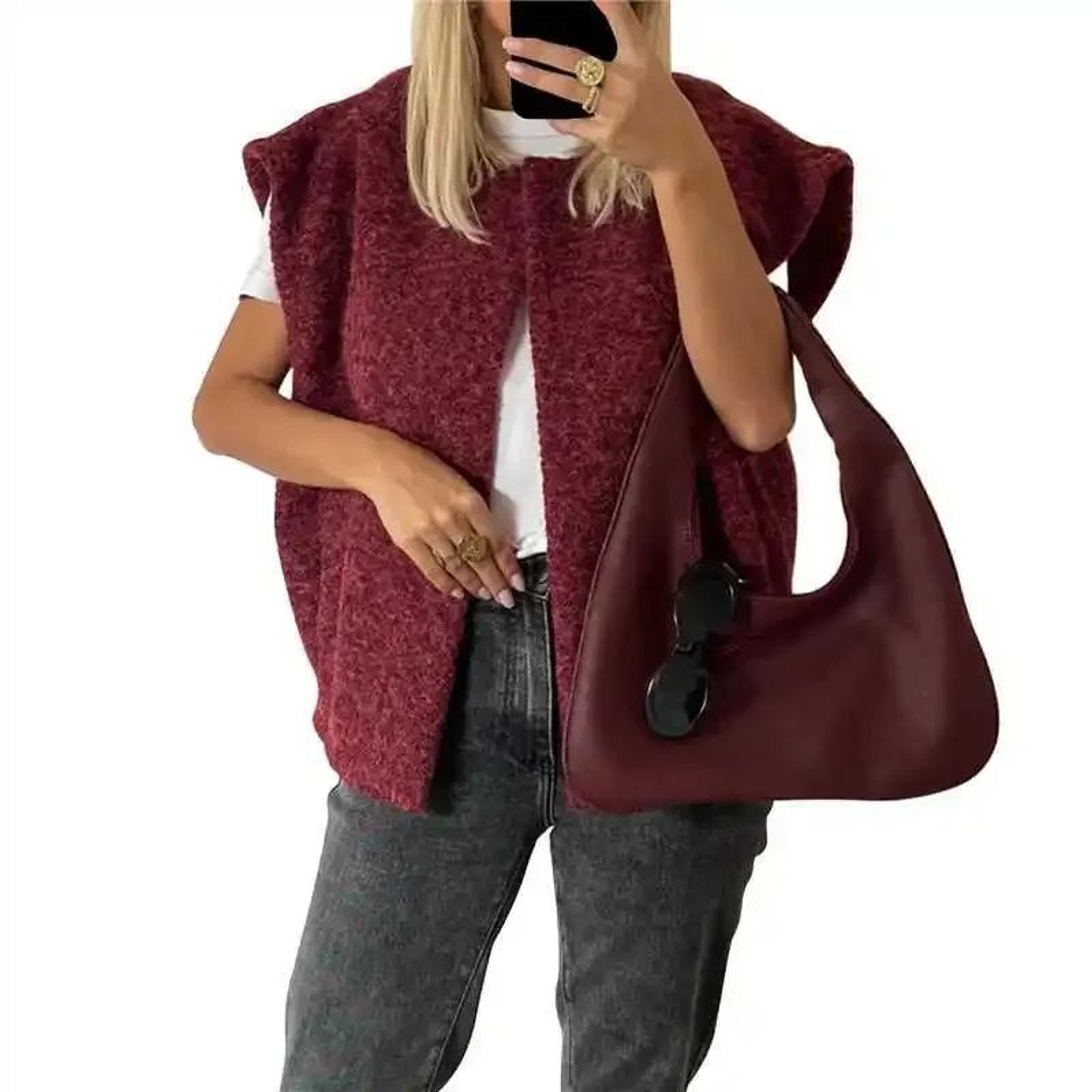 Dongdaemun Elegant DoubleSided Wool Vest  Korean VNeck HandSewn Womens Outerwear Jacket 4
