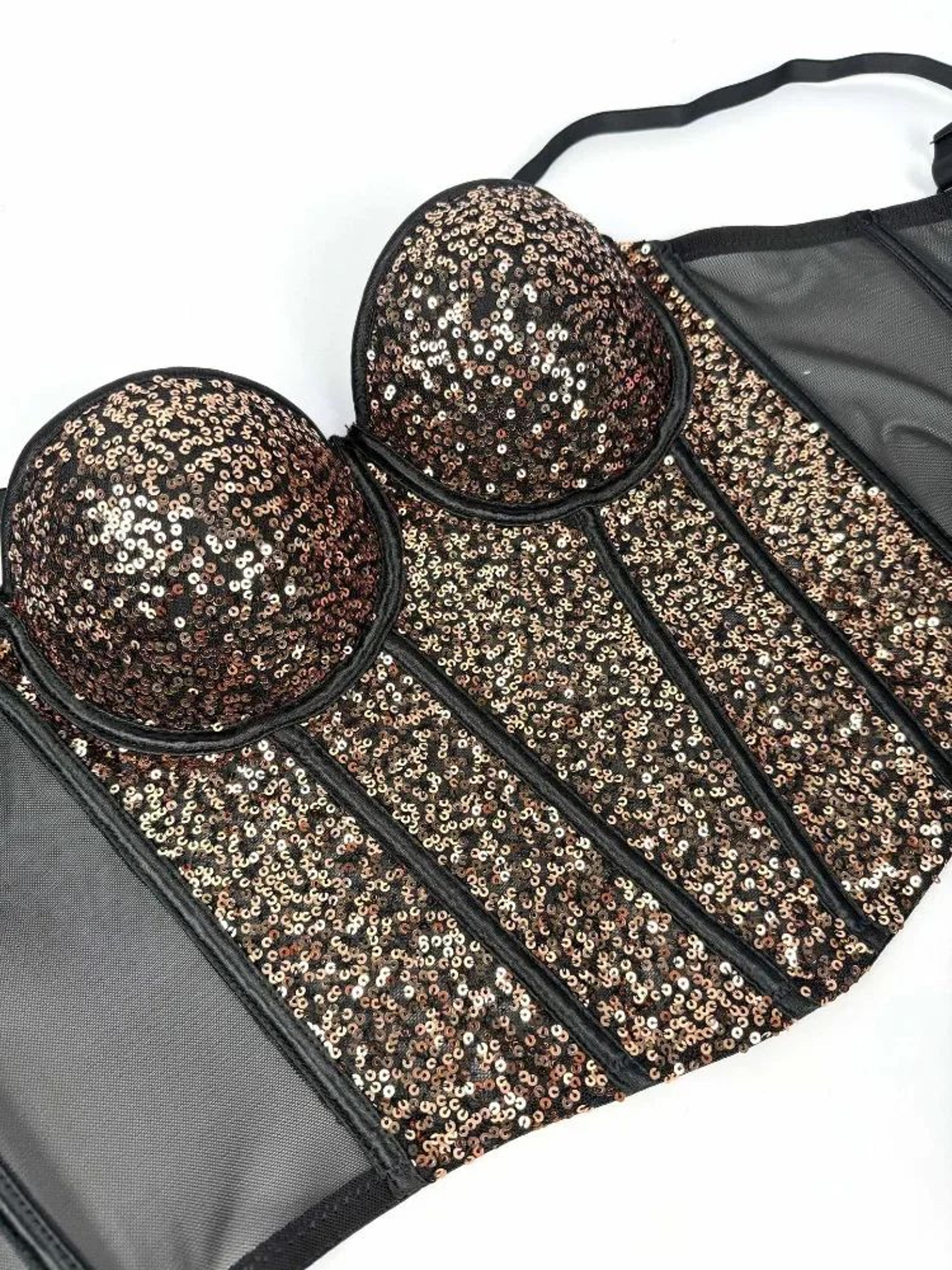 GlamSpark Sequin Camisole Tank Top  Y2K Sexy Club Party Corset Camis For Women 2