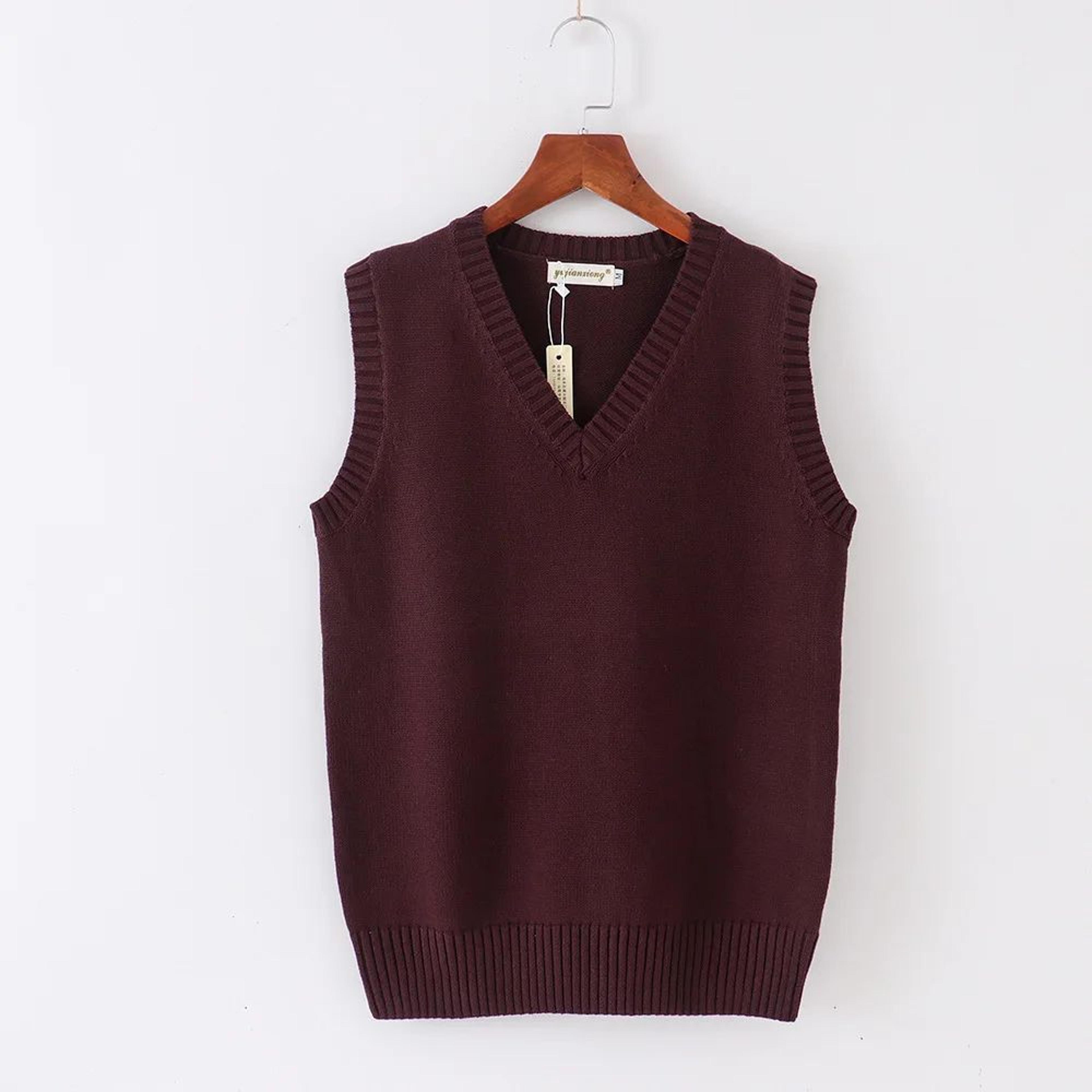 Japanese JK School Uniform Sweater Vest  Cute Anime VNeck Knit Cosplay Vest For Girls  Women 15