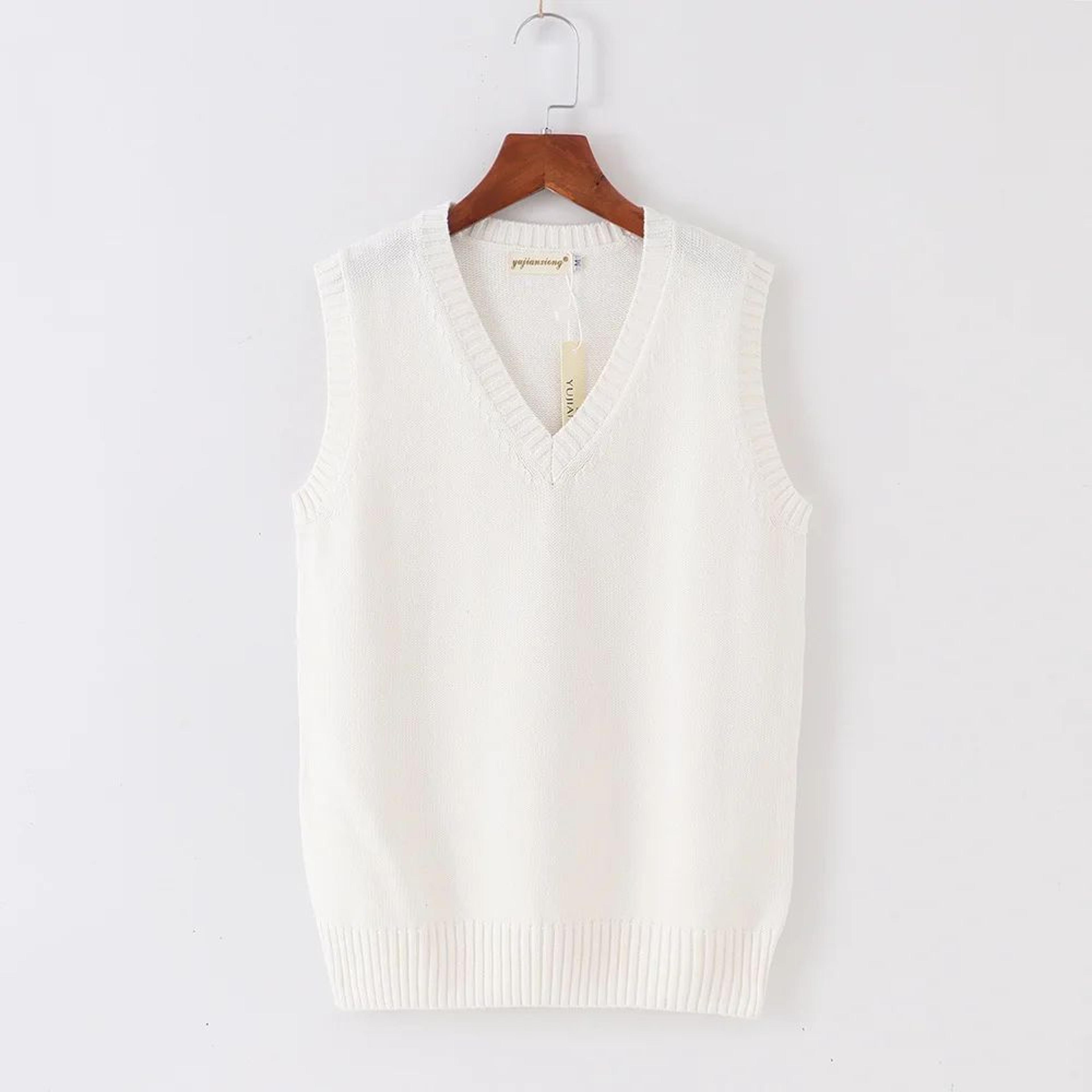 Japanese JK School Uniform Sweater Vest  Cute Anime VNeck Knit Cosplay Vest For Girls  Women 16