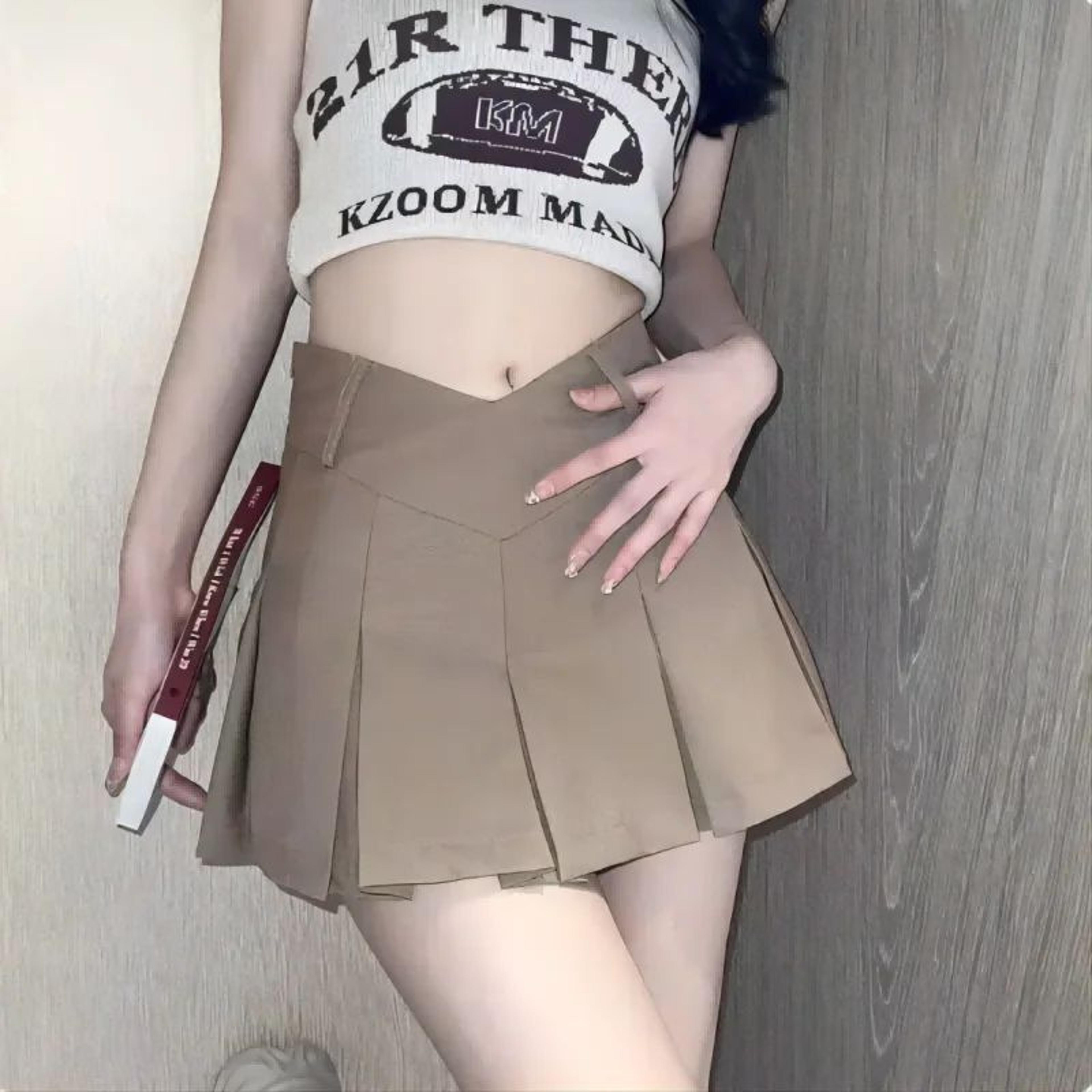 Womens High Waist Pleated Tennis Mini Skirt  Korean Style Vintage Summer Dance Skirt 11