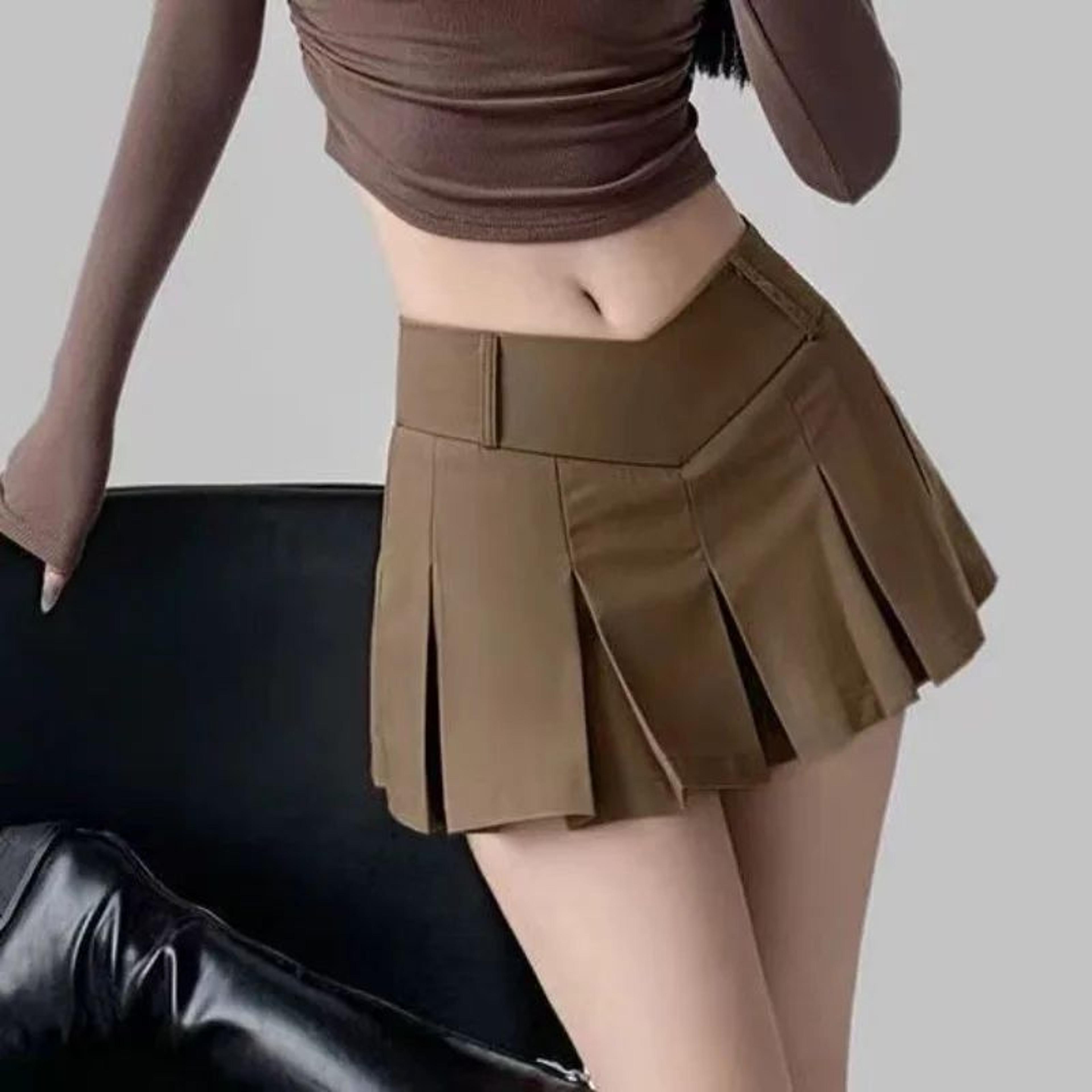 Womens High Waist Pleated Tennis Mini Skirt  Korean Style Vintage Summer Dance Skirt 8