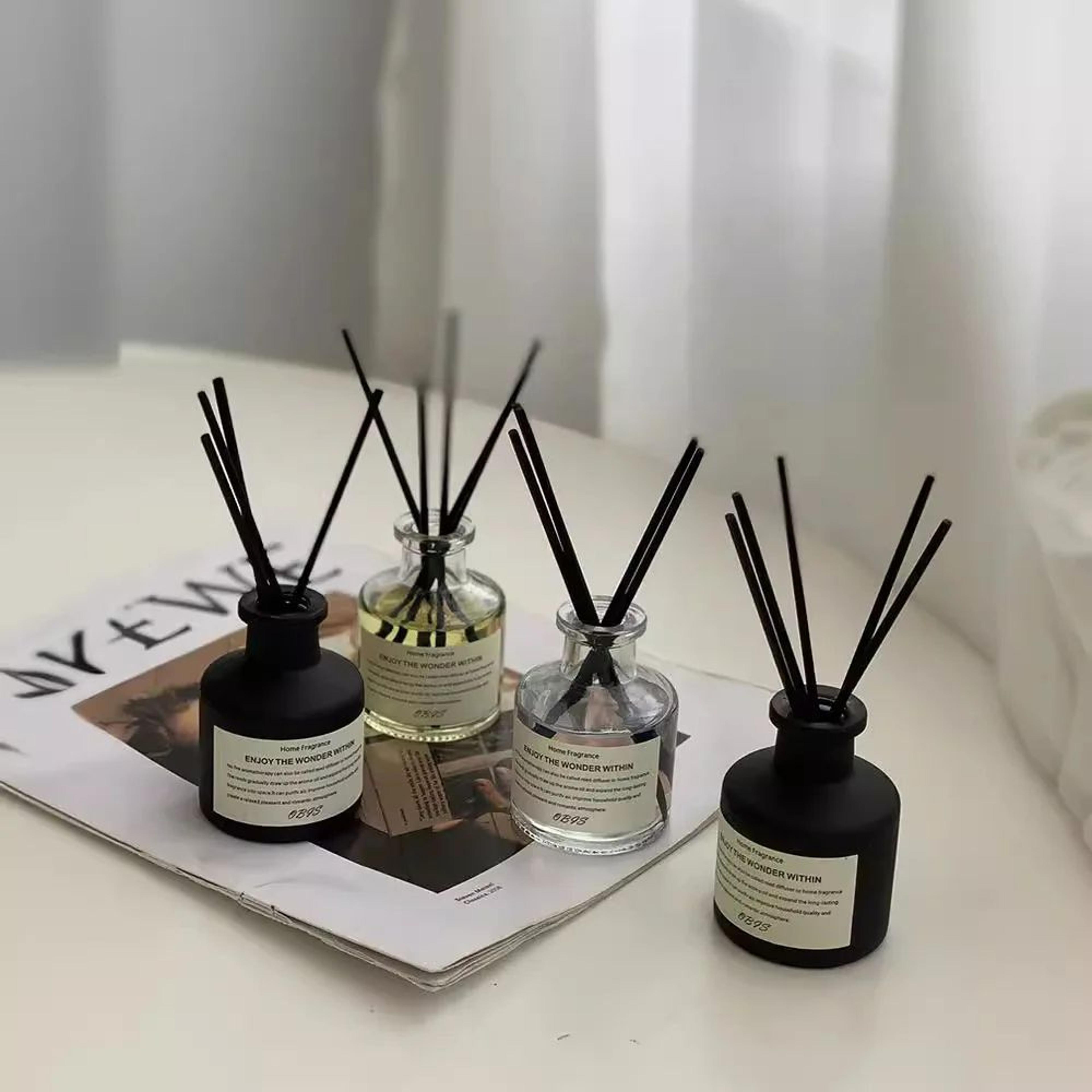 169 Fl Oz Freesia Jasmine Reed Diffuser Set  Flameless Home Fragrance Oil With Rattan Sticks 1