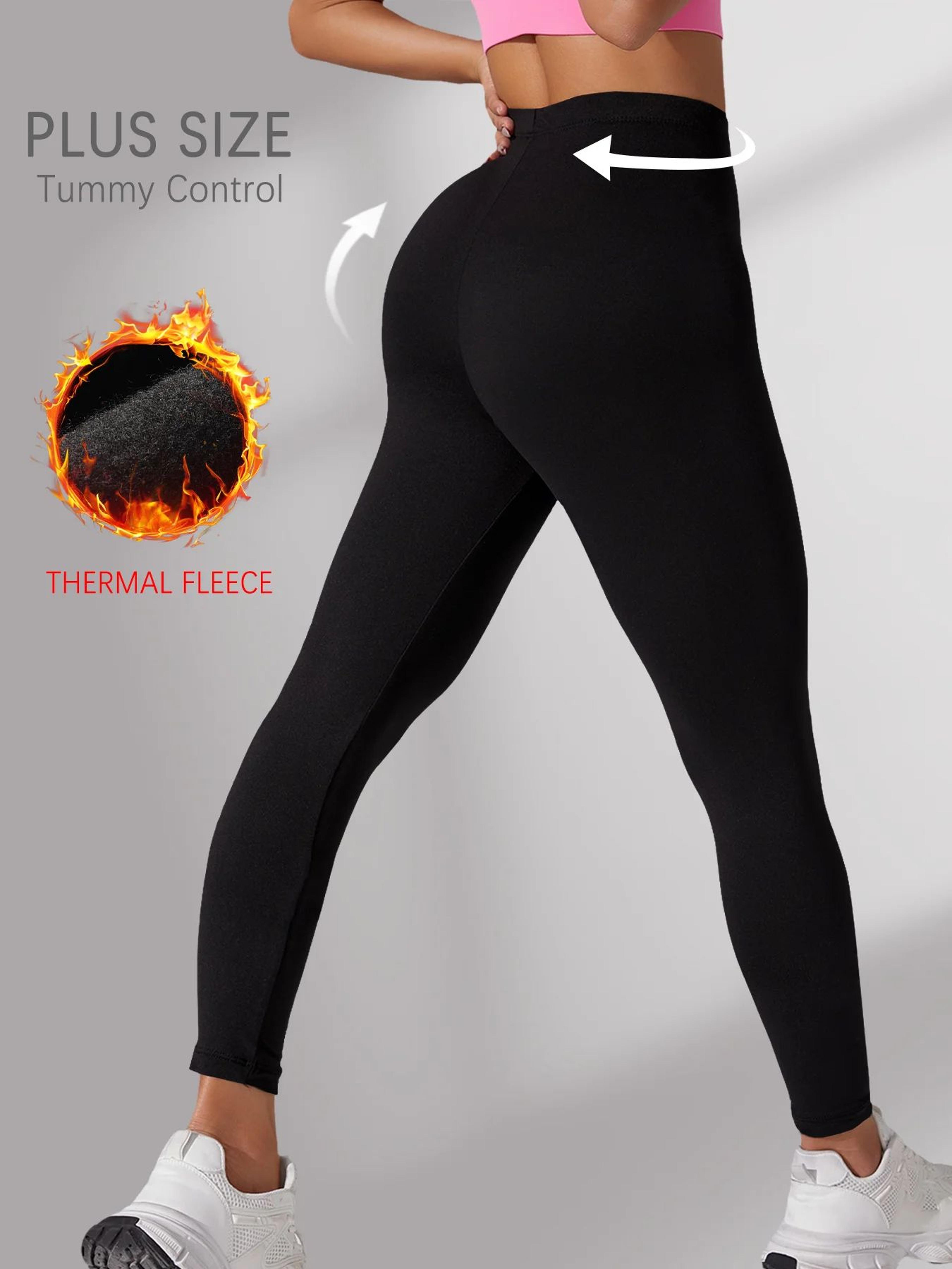 Plus Size Fleece Lined Thermal Leggings For Women  High Waisted Super Soft Stretch Winter Workout Y 9