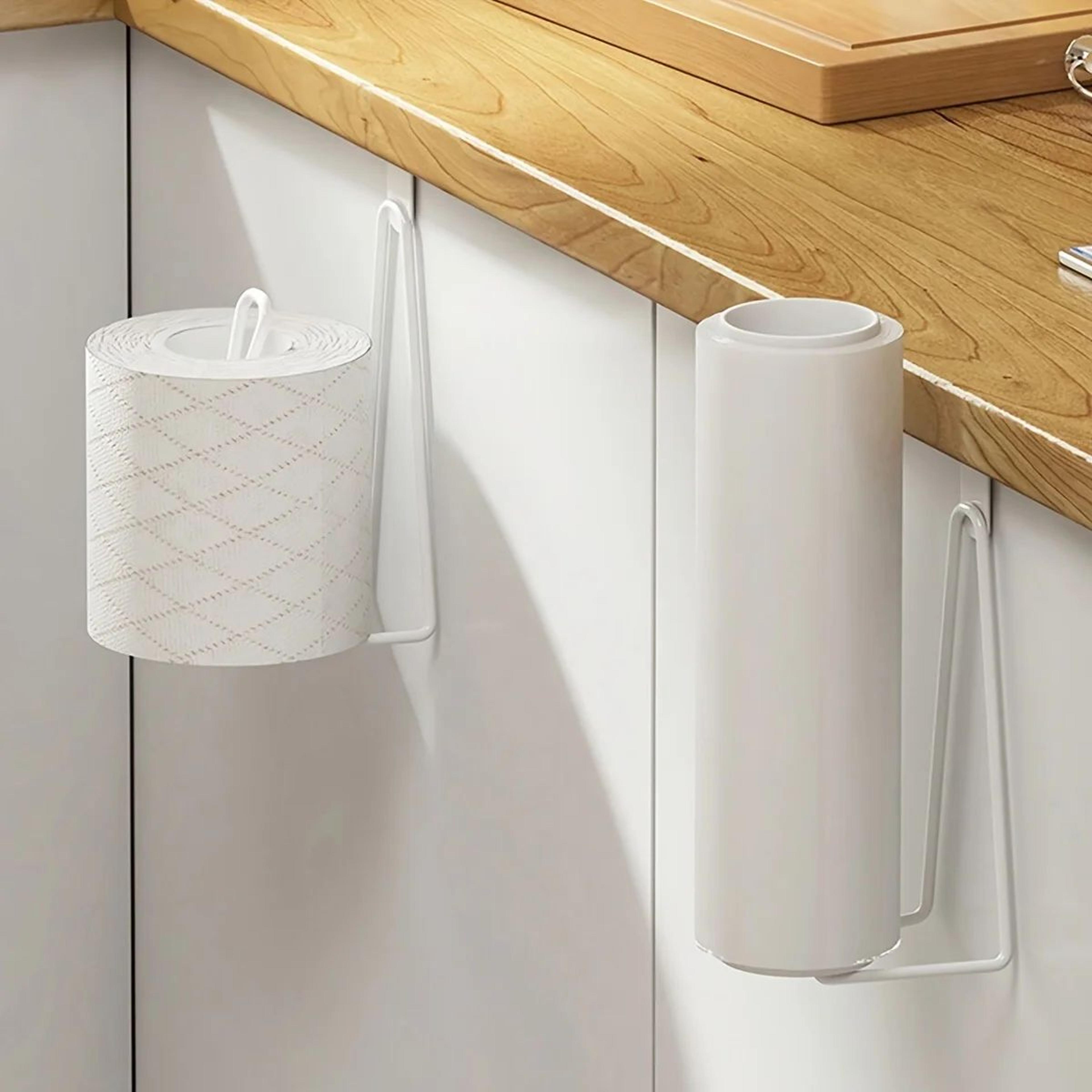 NoDrill Wall Mount Toilet Paper Holder  SpaceSaving Bathroom Tissue Roll Hanger With Painted Finish 1