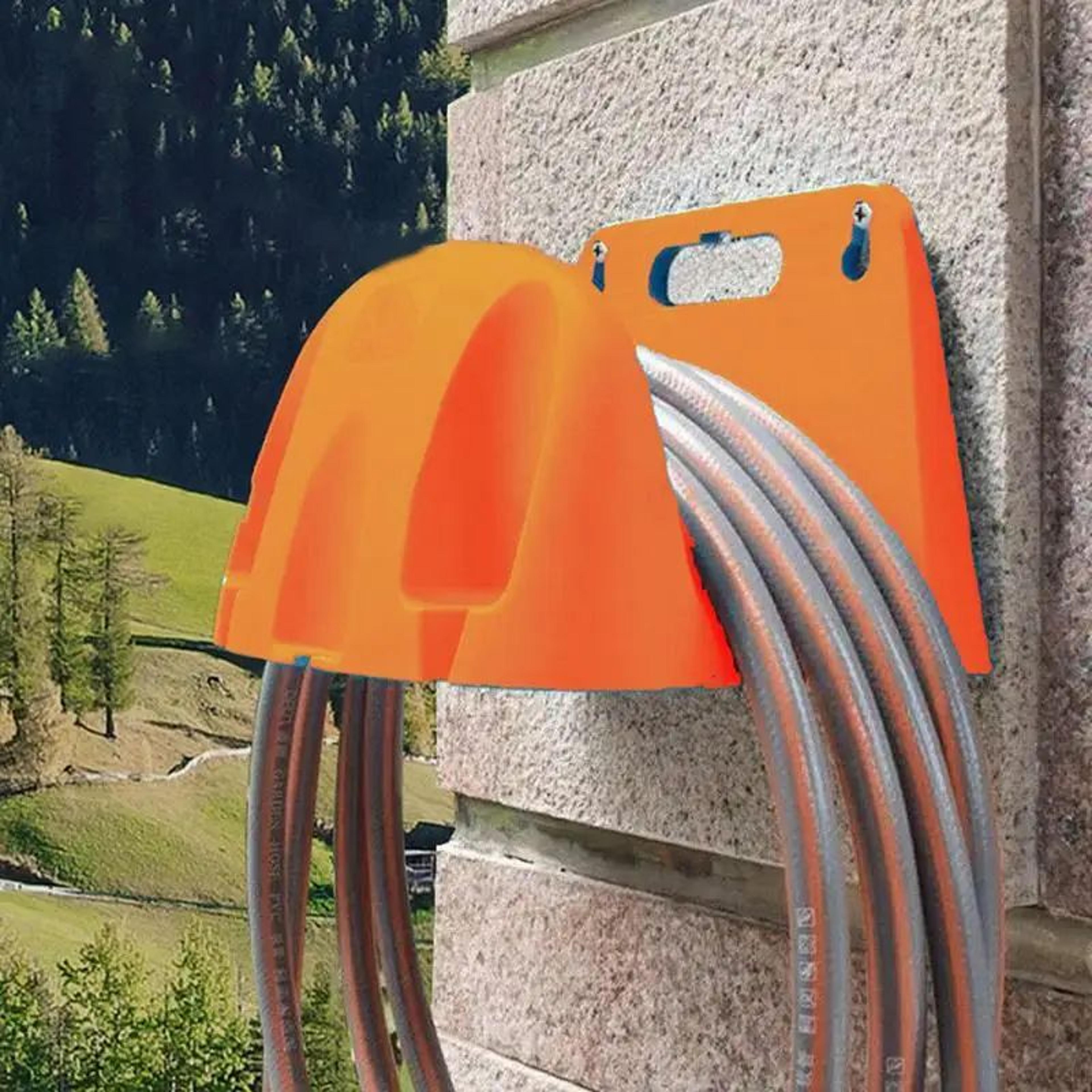 heavy-duty wall mounted garden hose holder – durable hose hanger hook for outdoor & garage storage
