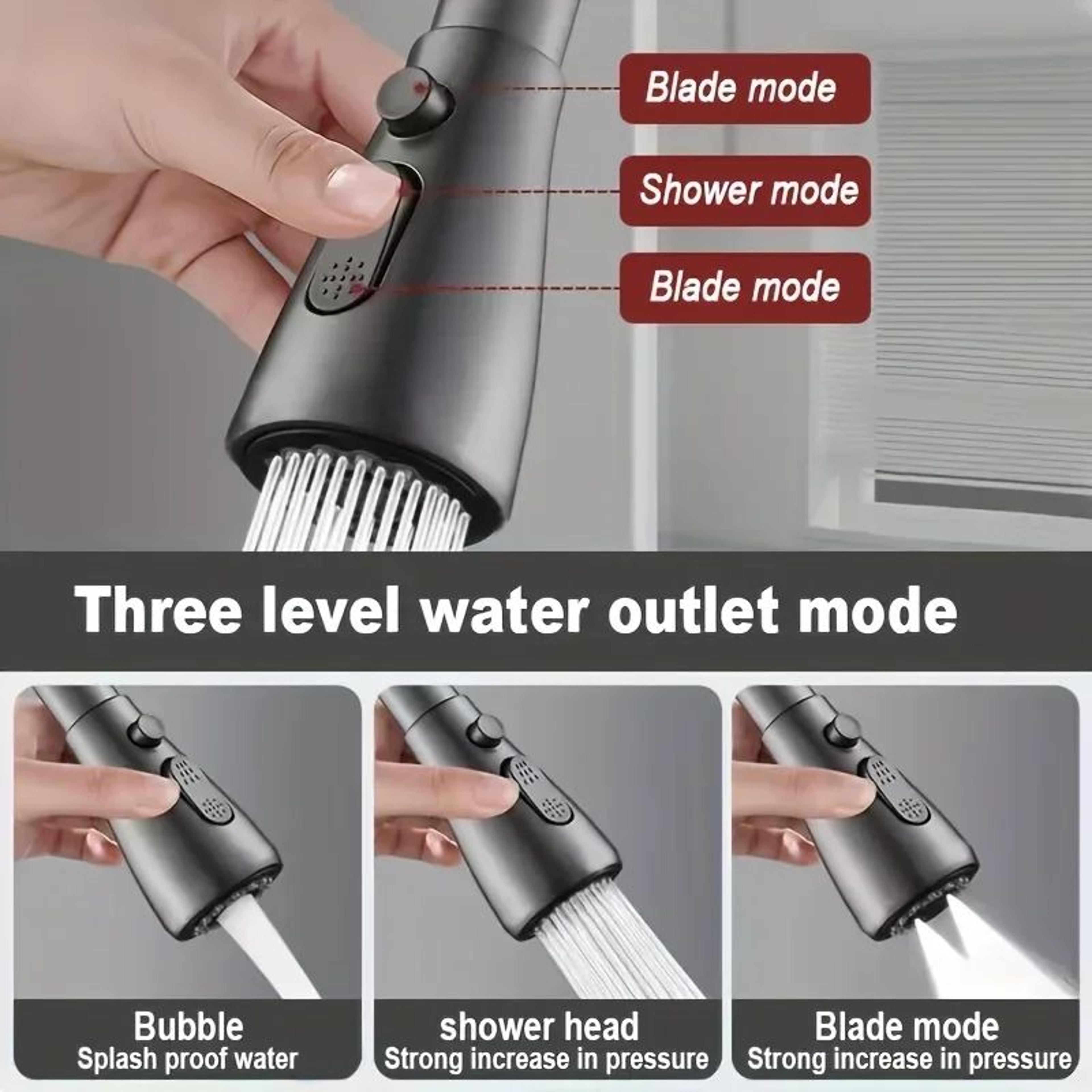 3in1 Faucet Sprayer Nozzle  Multifunction ABS Kitchen Sink Spray Head With Adjustable Modes 3
