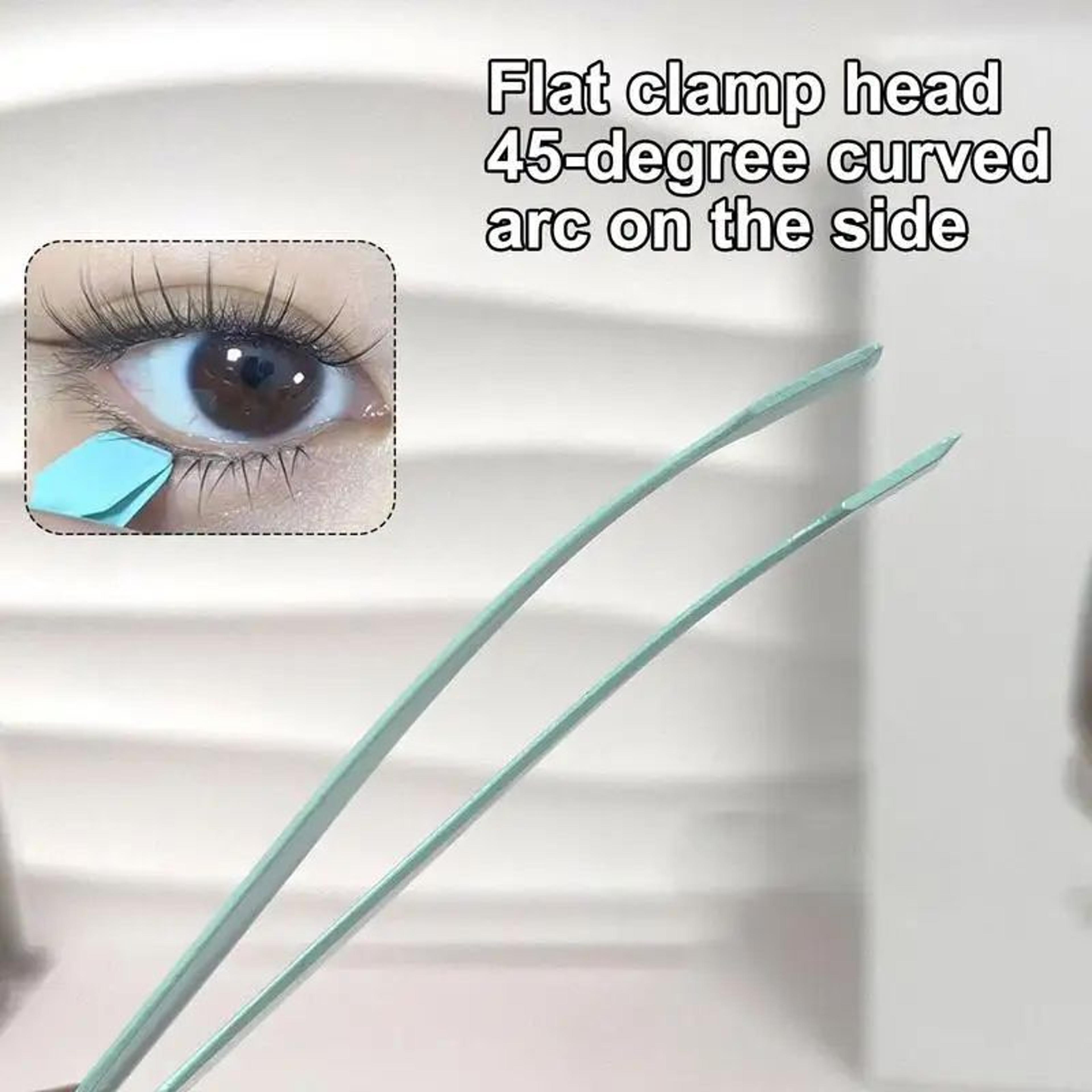 Precision Eyelash Applicator Tweezers  NonSlip Stainless Steel Lash Tool For Cluster  Strip Lashes 3