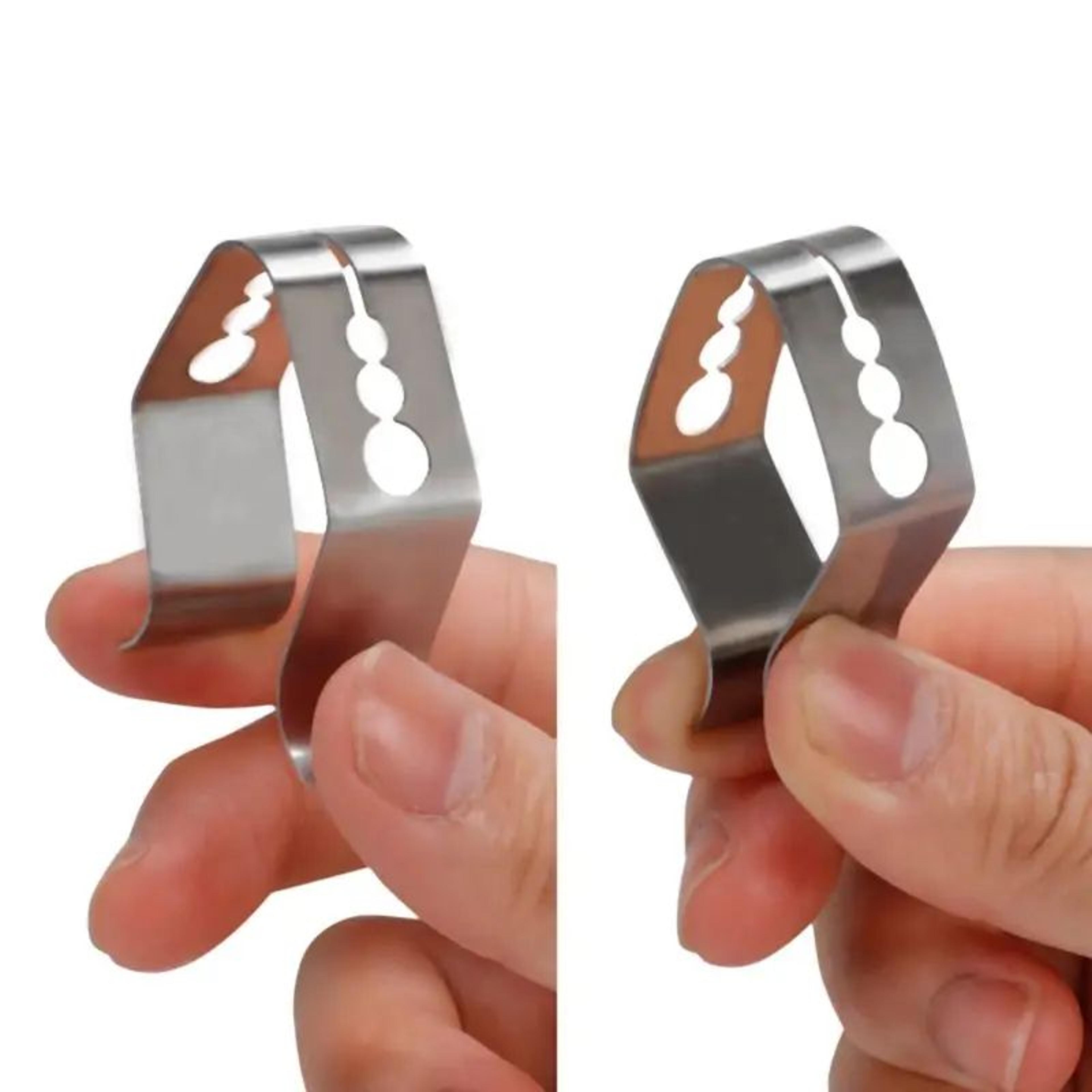 stainless steel bbq thermometer probe clip – 3-hole grill & oven temperature holder clamp