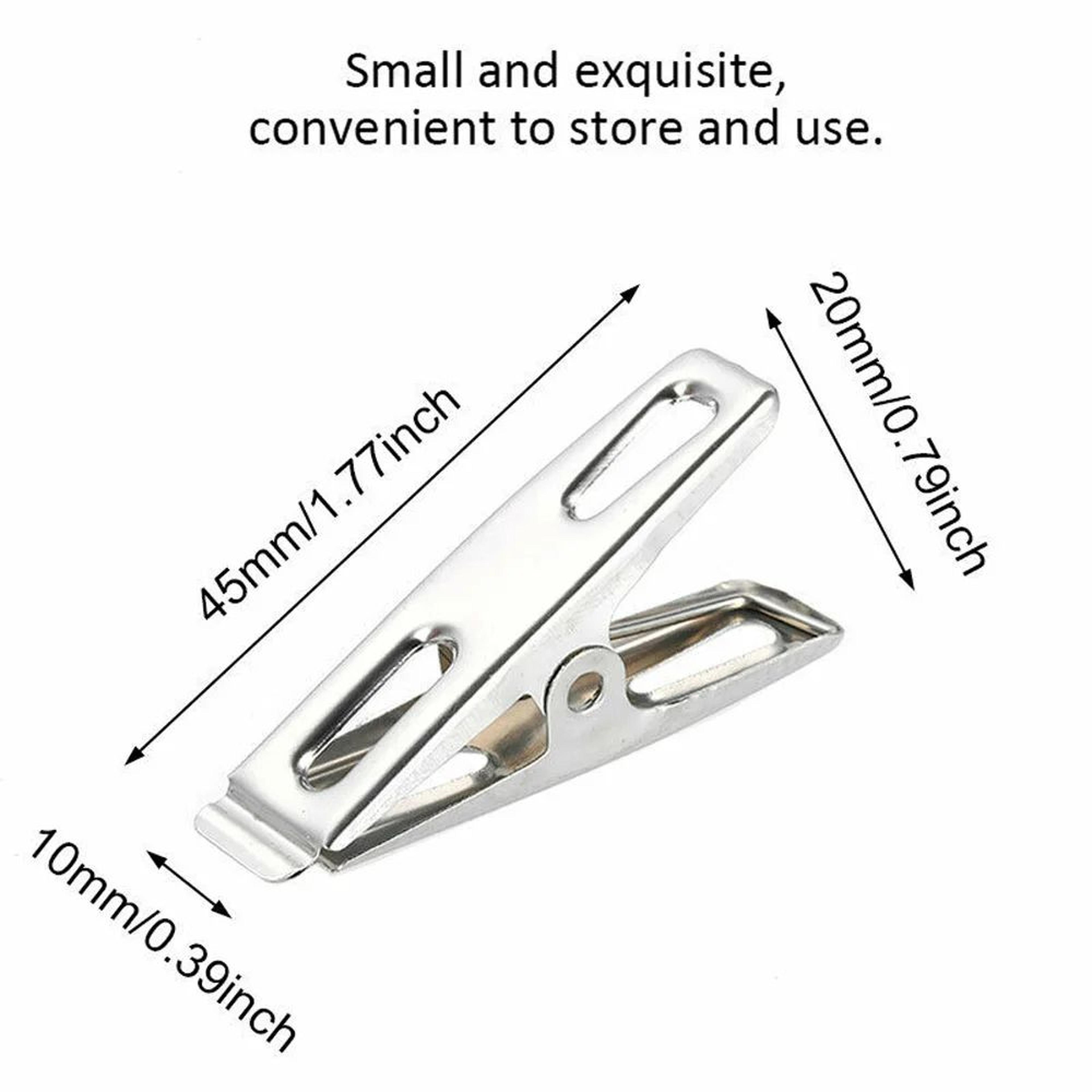 Stainless Steel Clothes Pegs Set  204060pcs Windproof Metal Clothespins For Laundry  Home Use 5