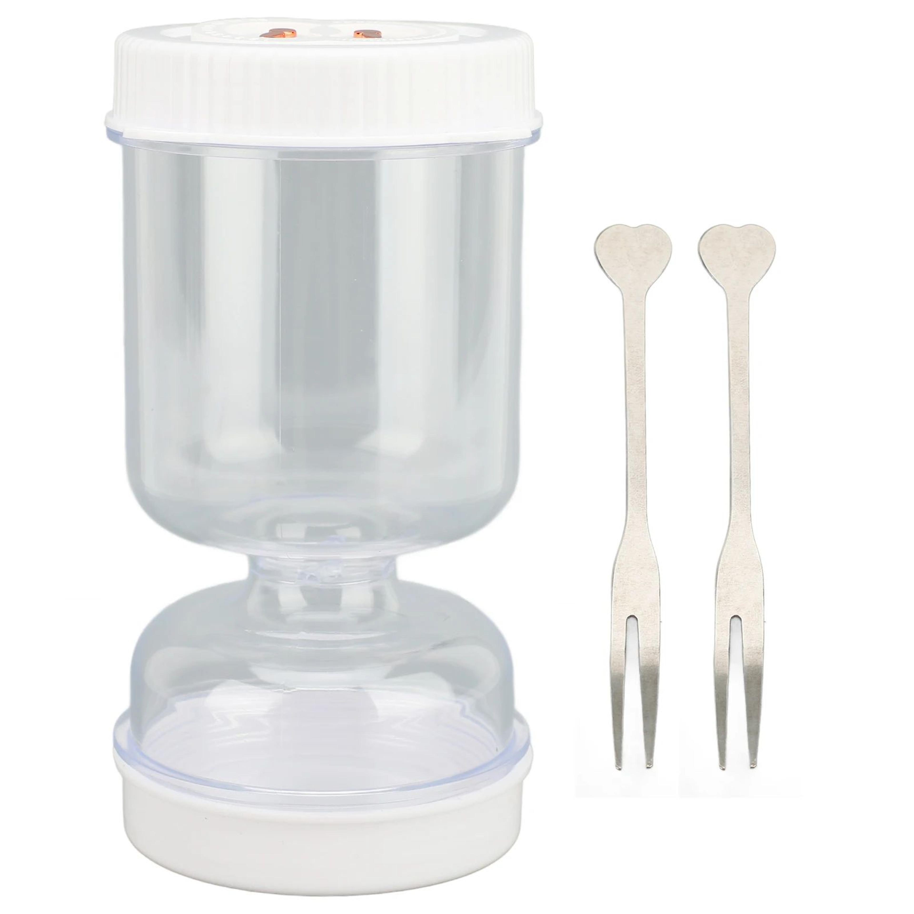 flipfresh pickle separator jar – leakproof hourglass dry & wet food storage container