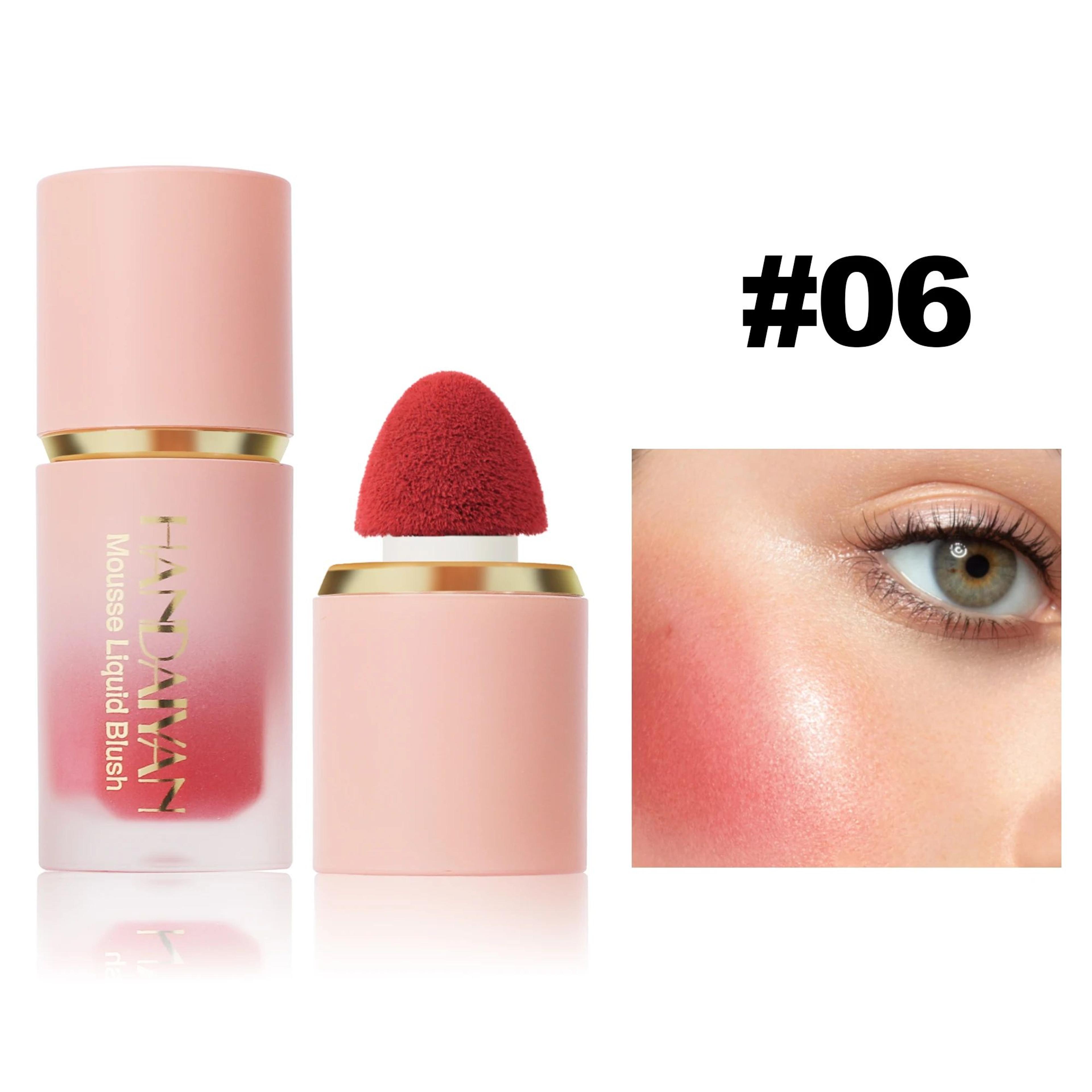 VelvetGlow 6Color Matte Liquid Blush  LongLasting Waterproof Cheek Tint With BuiltIn Sponge Applica 11