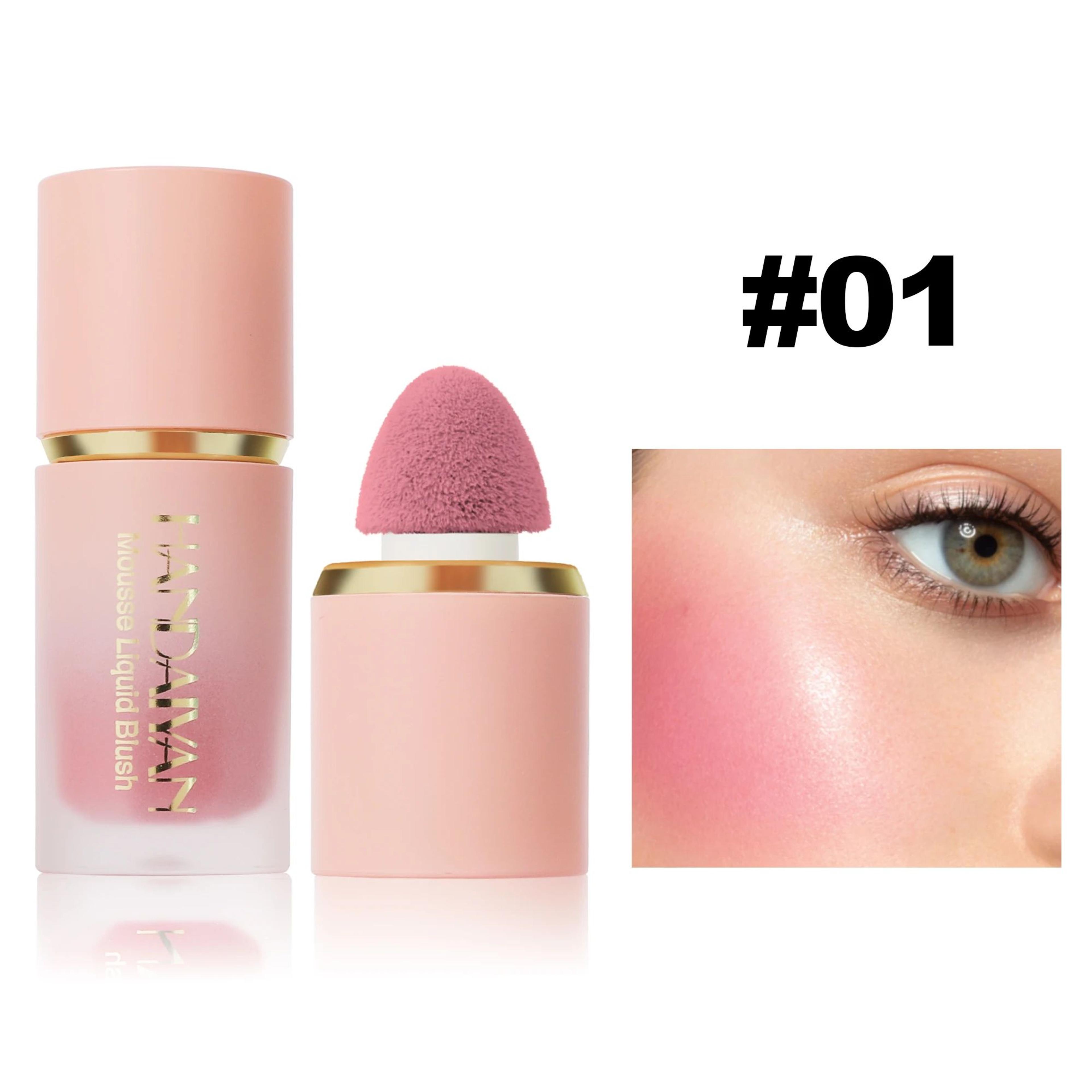 VelvetGlow 6Color Matte Liquid Blush  LongLasting Waterproof Cheek Tint With BuiltIn Sponge Applica 6