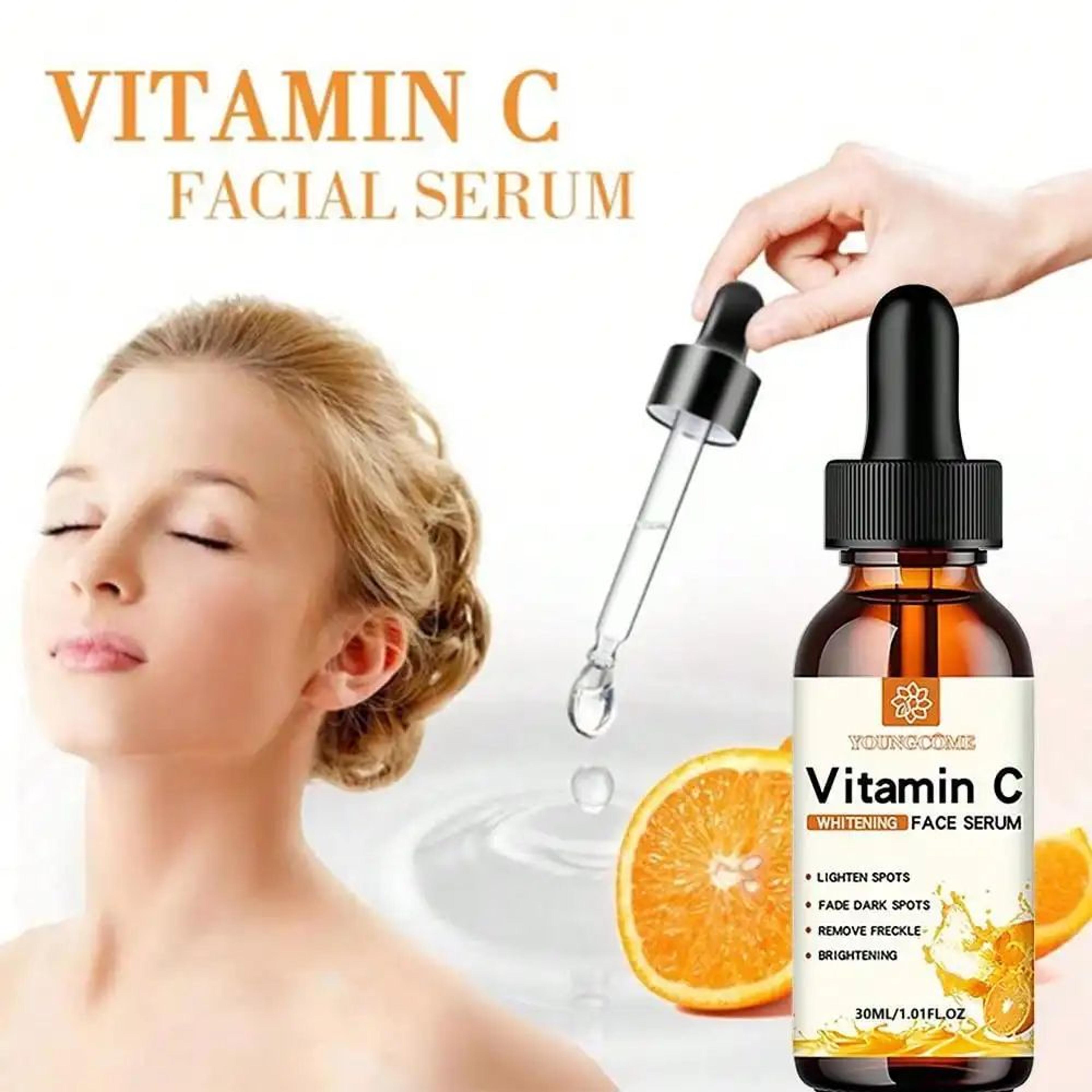RadiantGlow Vitamin C Facial Essence  Brightening Hyaluronic Acid Serum For Dark Spots AntiAging  D 2