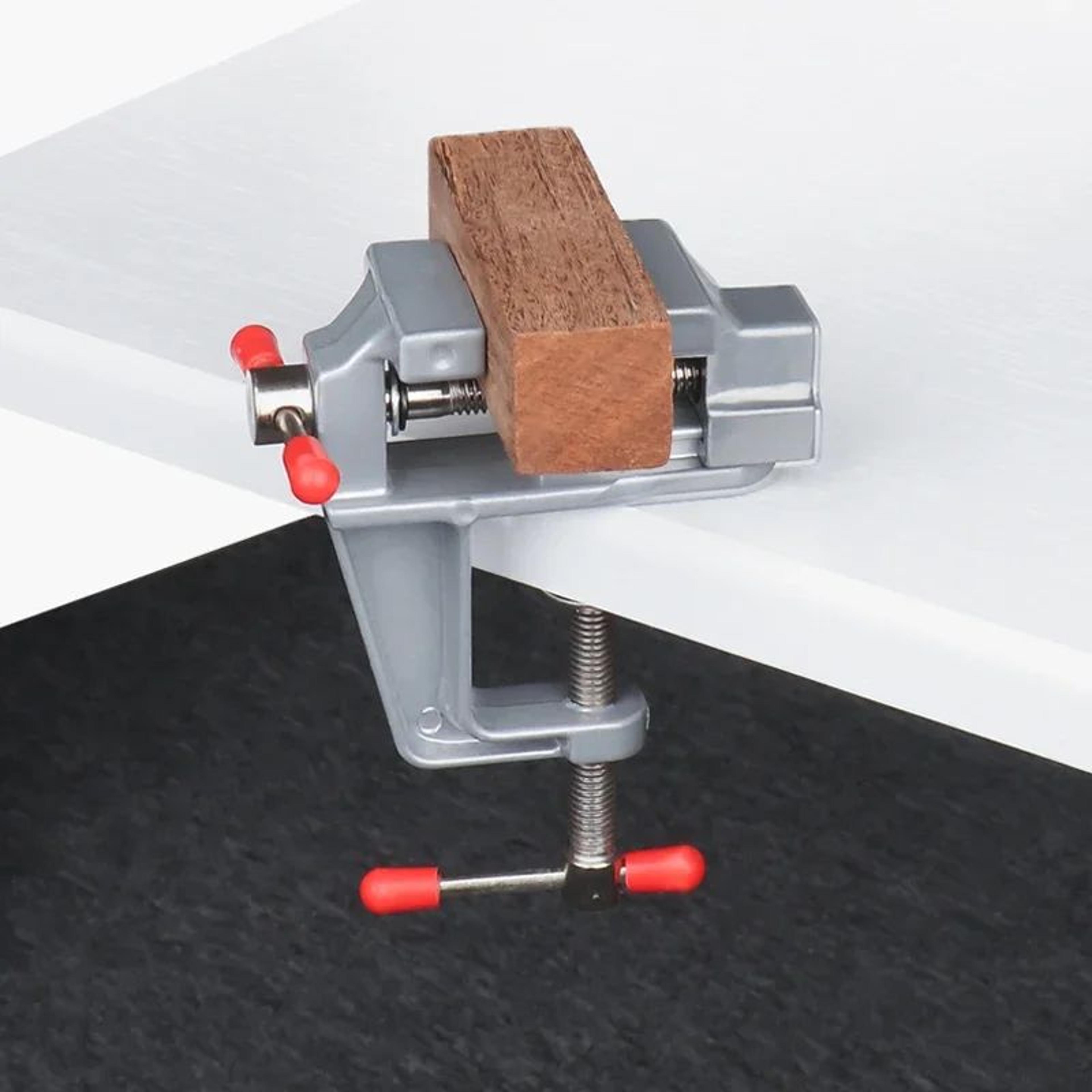 Mini Bench Vise Clamp  35in Aluminum Table Vice For Jewelry Crafts  Hobby Projects 1