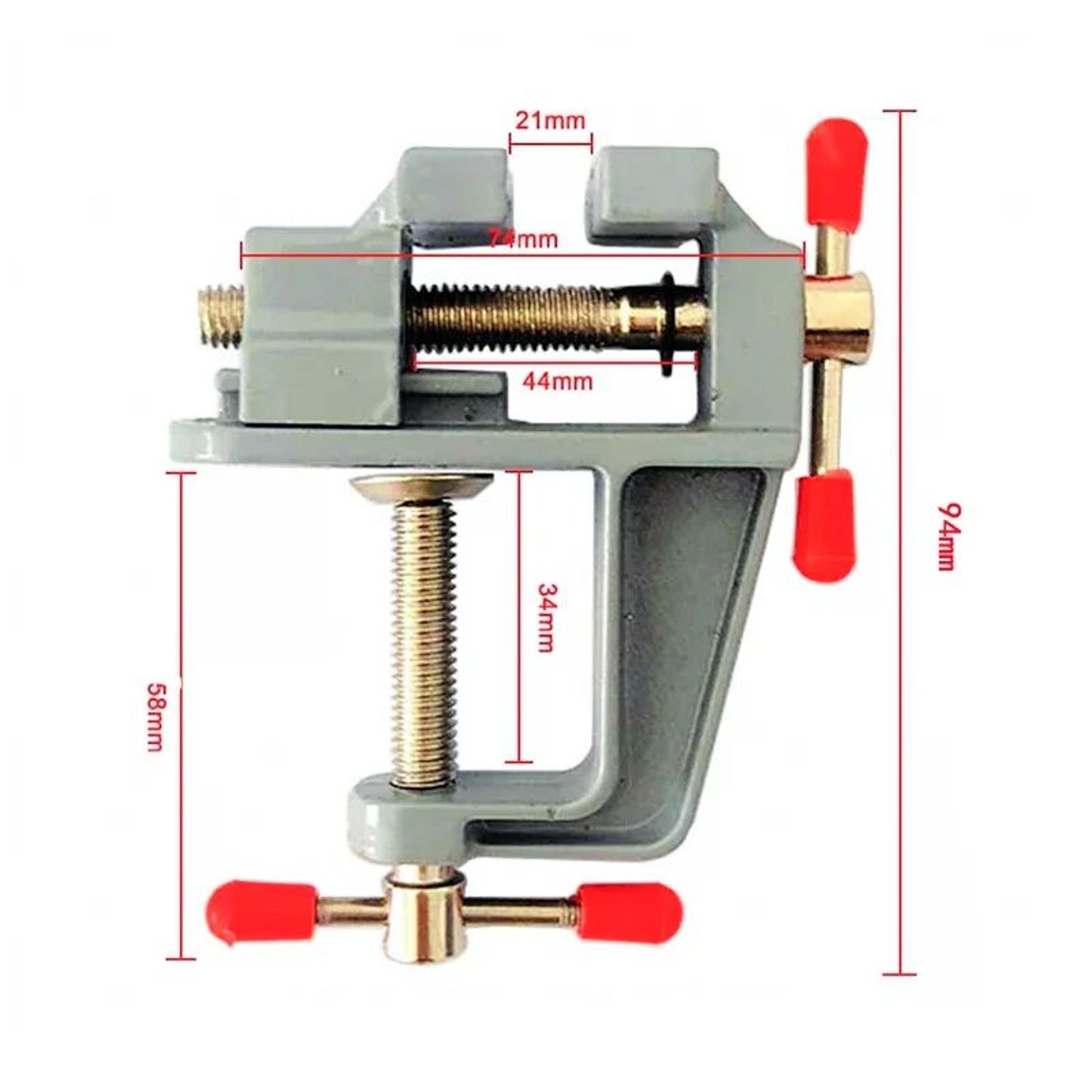 Mini Bench Vise Clamp  35in Aluminum Table Vice For Jewelry Crafts  Hobby Projects 3