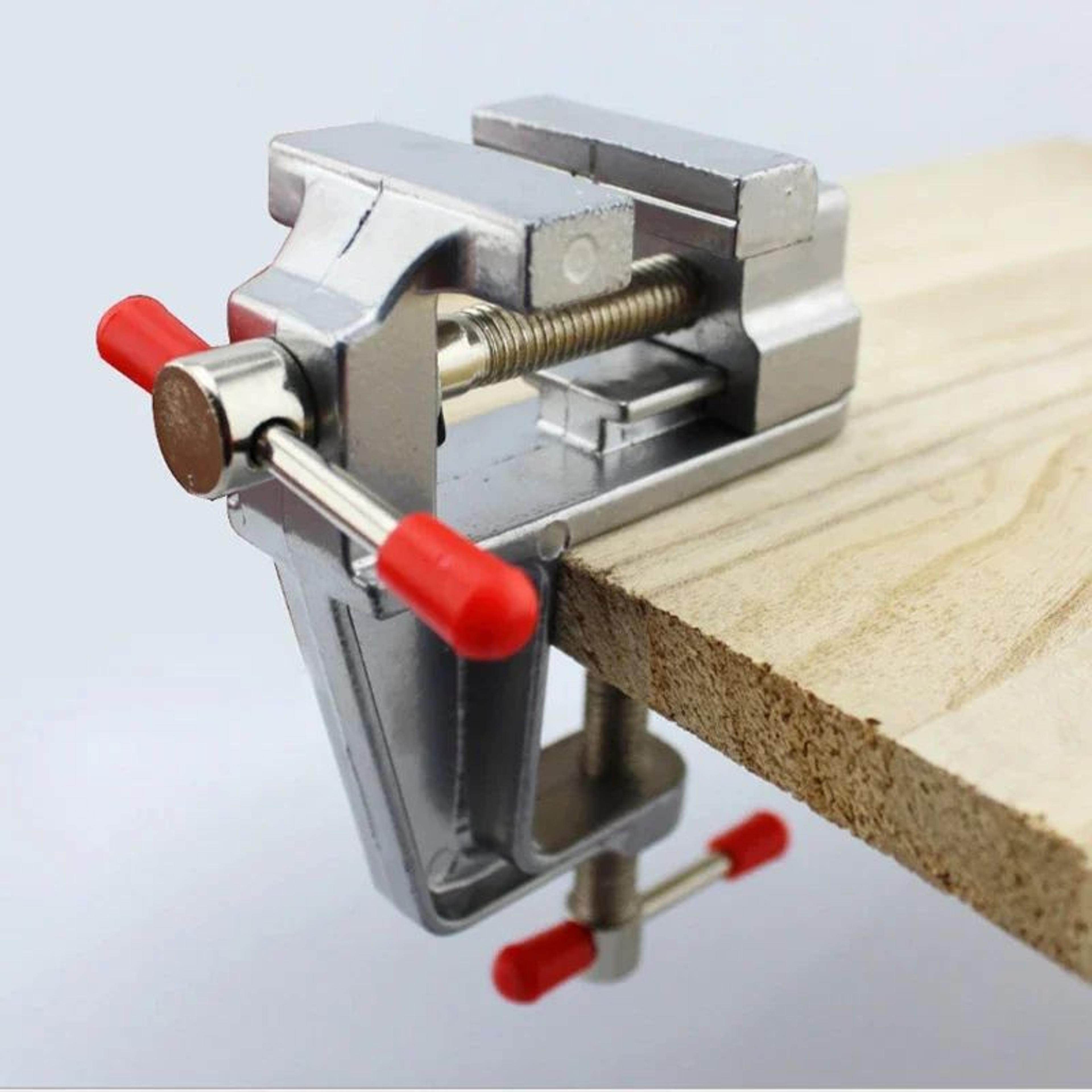 Mini Bench Vise Clamp  35in Aluminum Table Vice For Jewelry Crafts  Hobby Projects 4