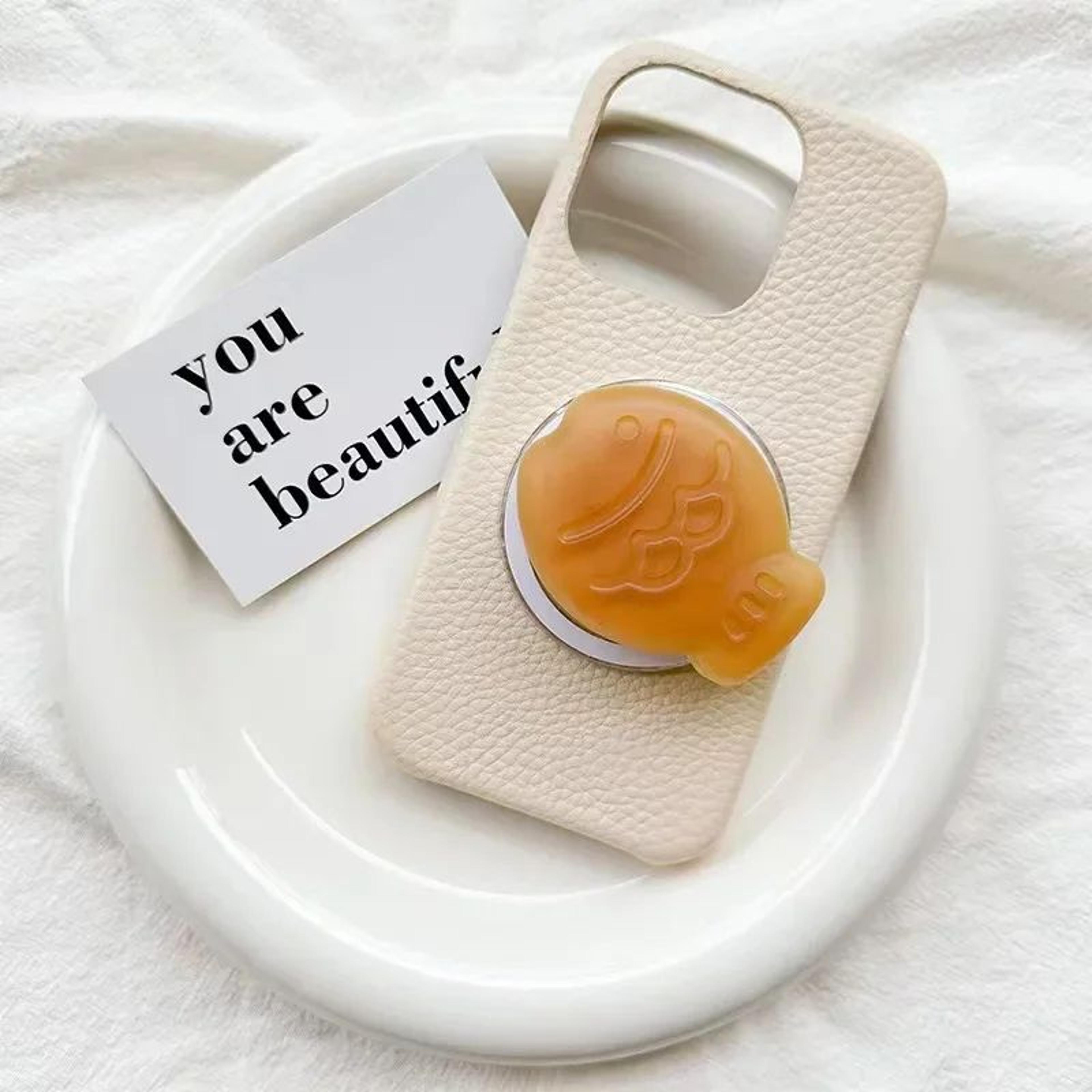 cute 3d taiyaki magsafe phone grip – magnetic griptok stand for iphone wireless charging case
