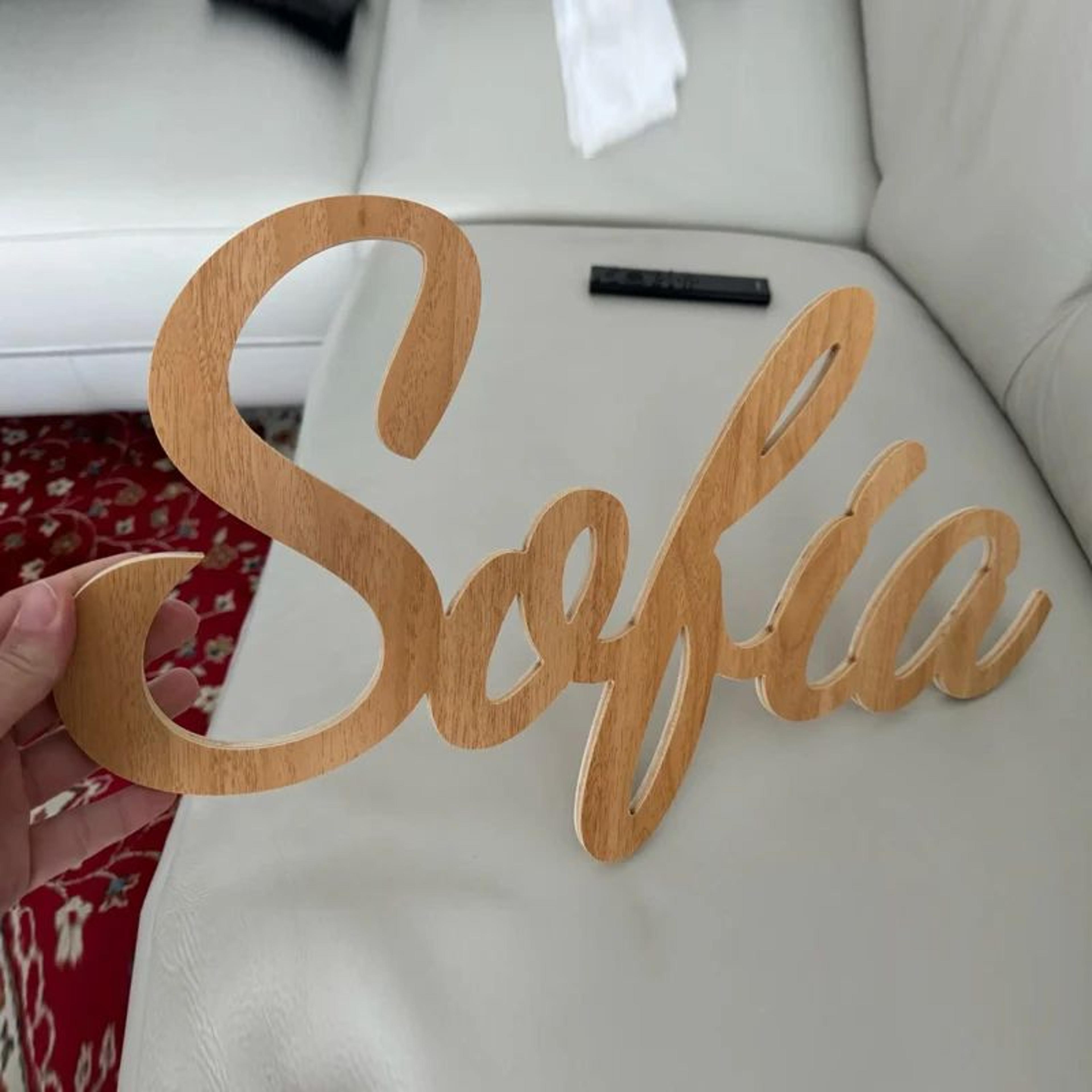 personalized wooden name sign – custom nursery wall decor baby name letters wooden room sign