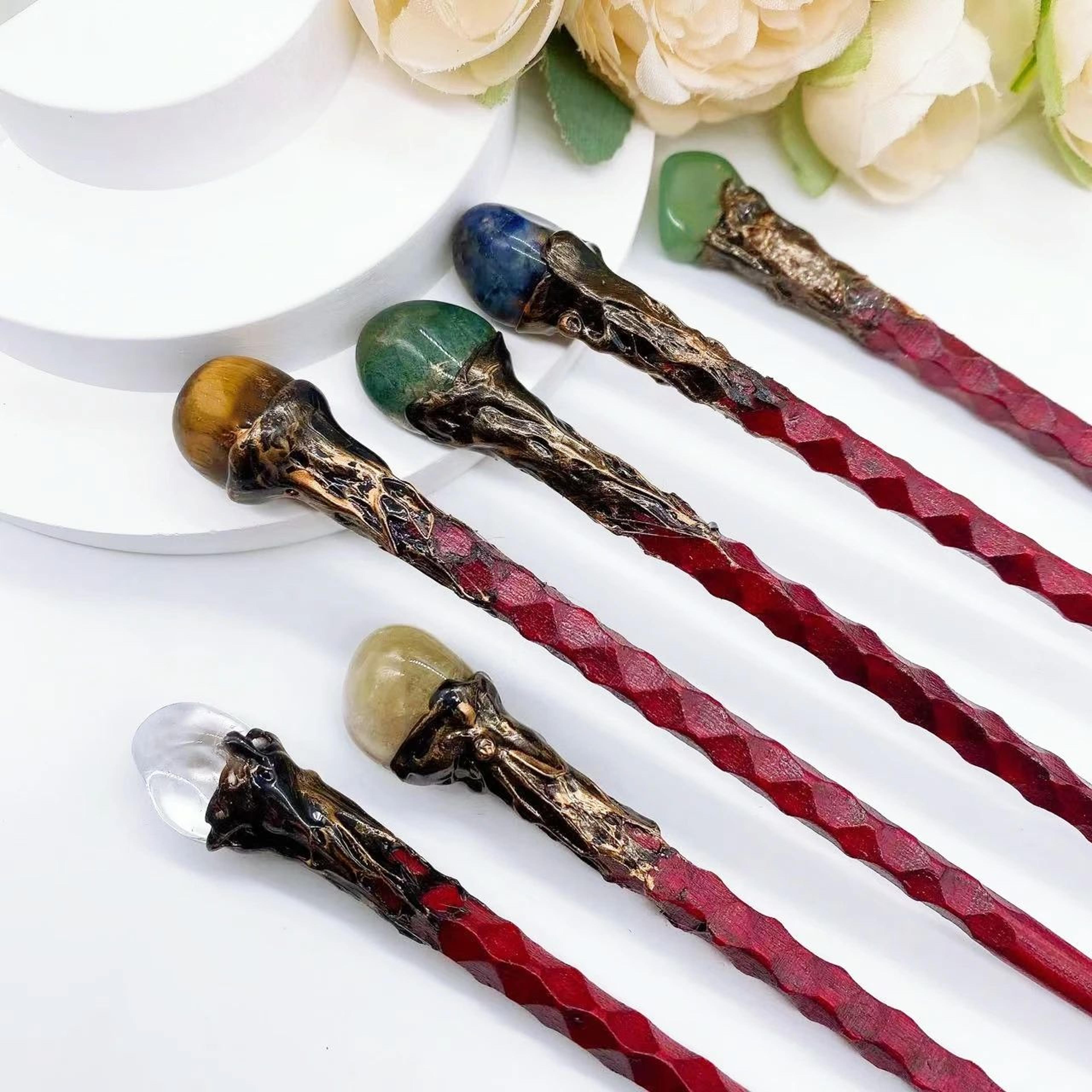 Natural Rose Quartz Crystal Wand  Handmade Healing Stone Magic Stick For Reiki  Spiritual Decor 5